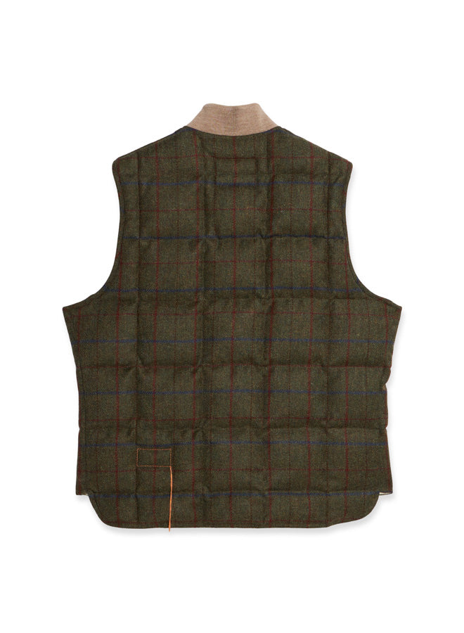 Vest Gilet Smanicato In Lana A Quadri
