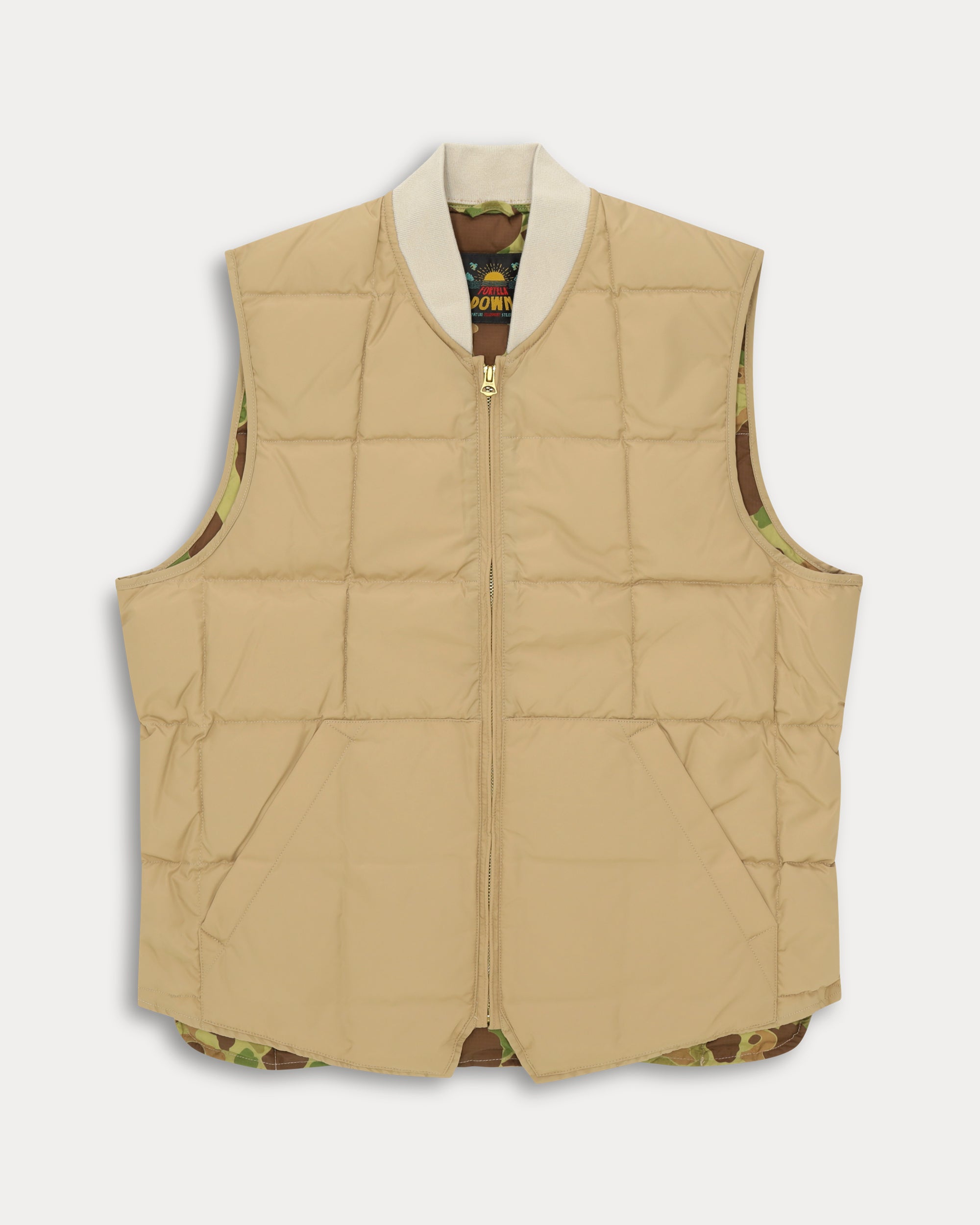 Vest2 Nylon Sleeveless Vest With Camouflage Lining