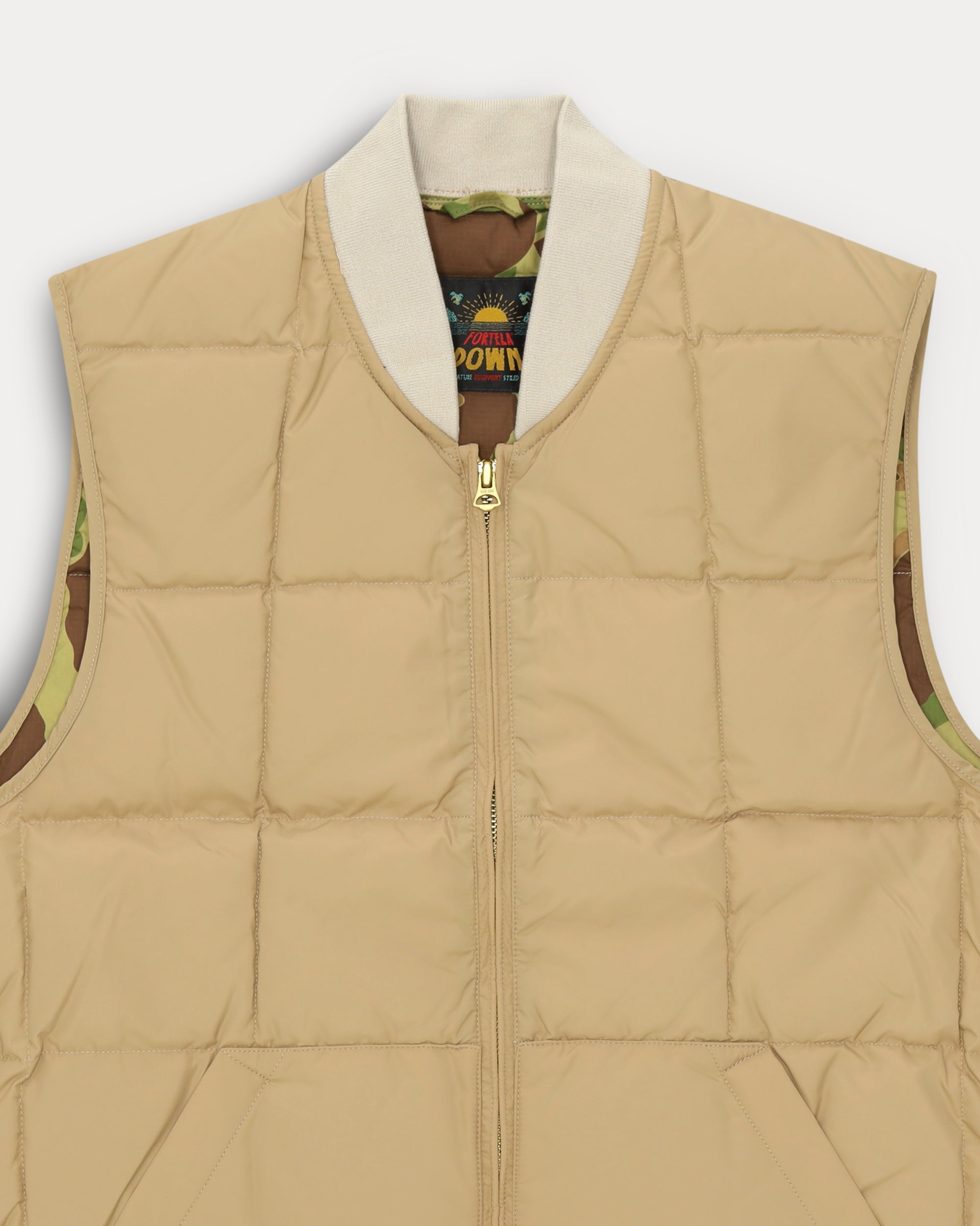 Vest2 Nylon Sleeveless Vest With Camouflage Lining