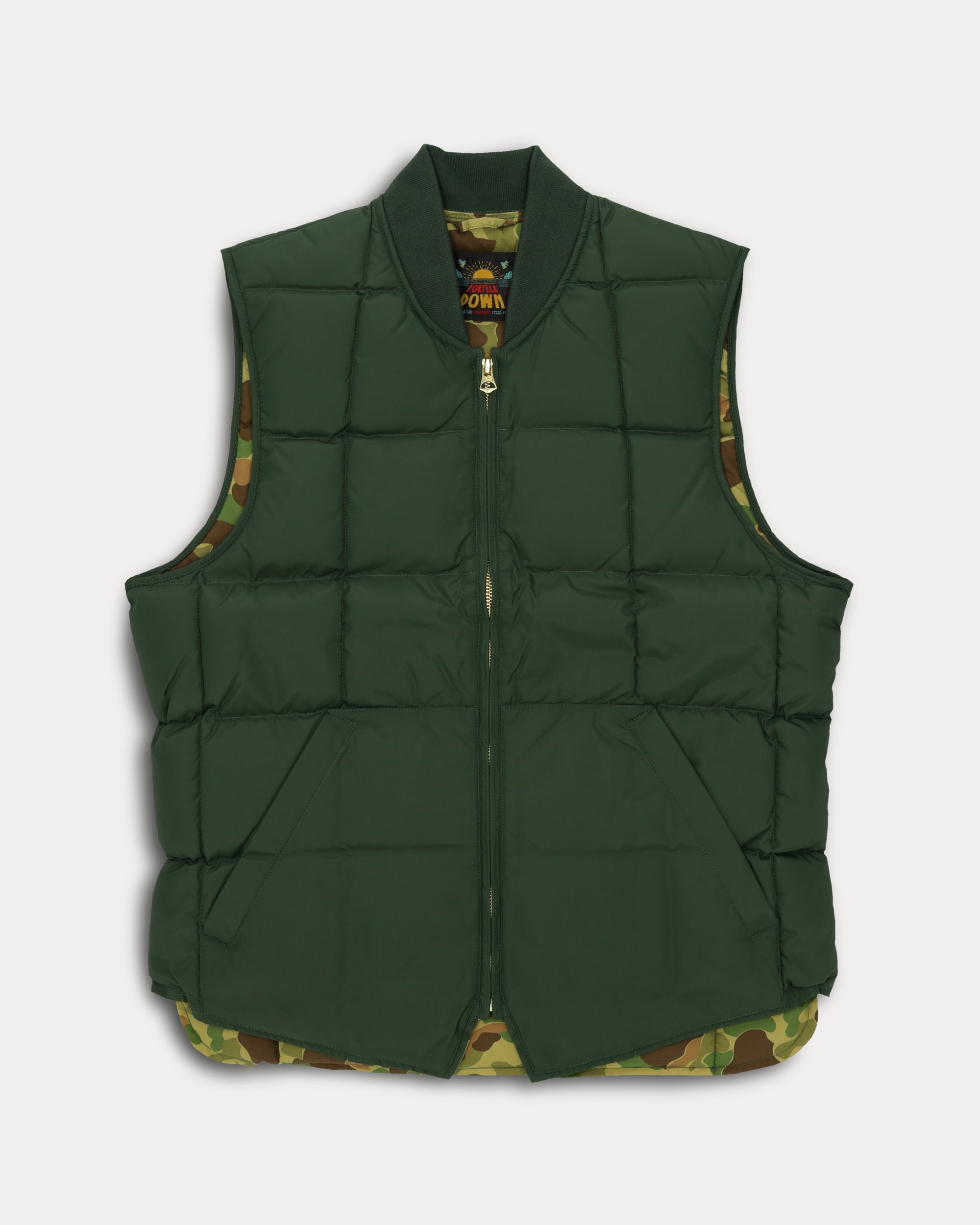 Vest2 Nylon Sleeveless Vest With Camouflage Lining
