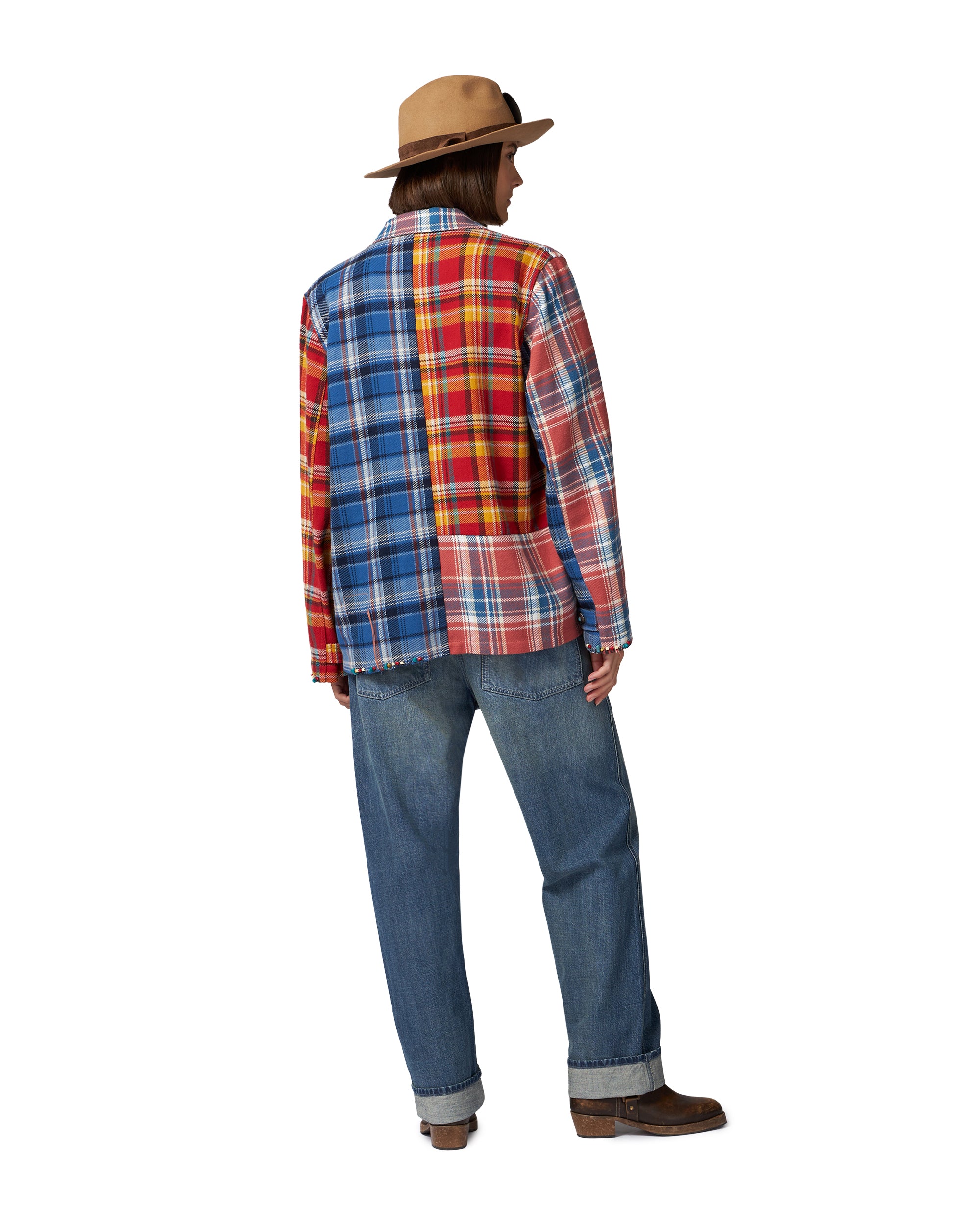 Alicia Camicia Patchwork In Cotone A Quadri