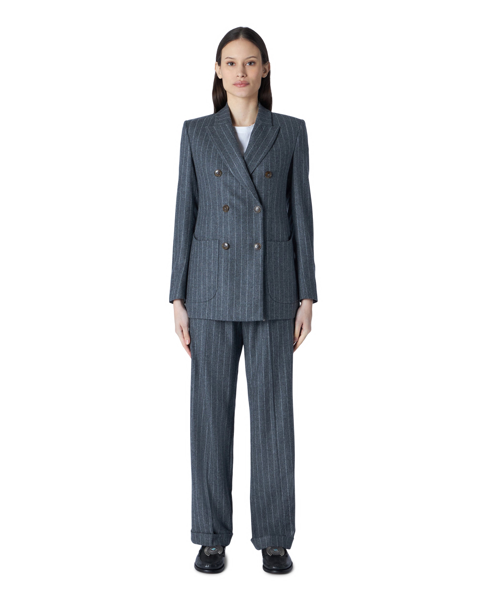 Brandy Jacket Classic Double-breasted Pinstripe