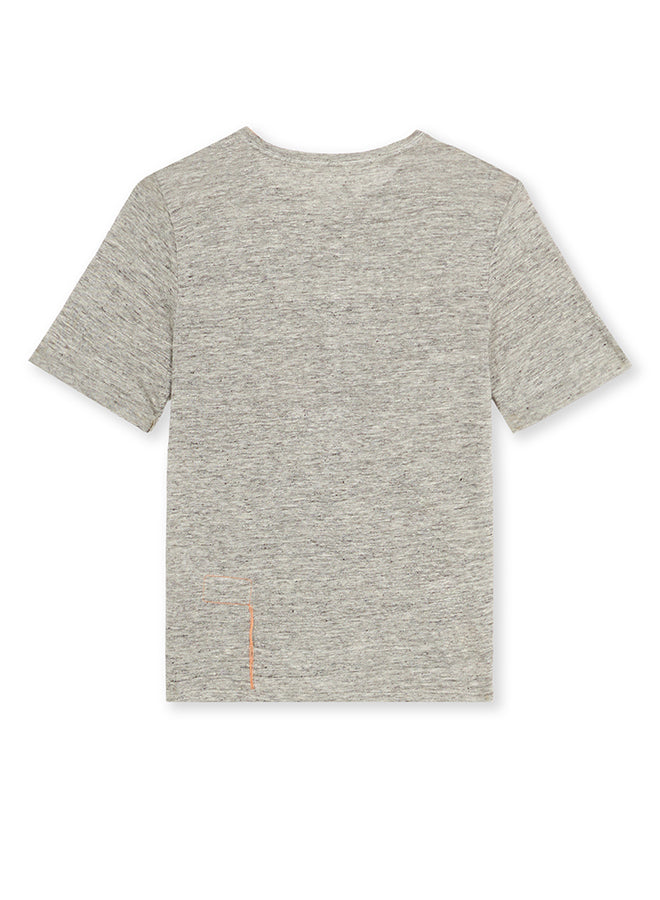 Charlie T-Shirt Serafino In Jersey Di Lino