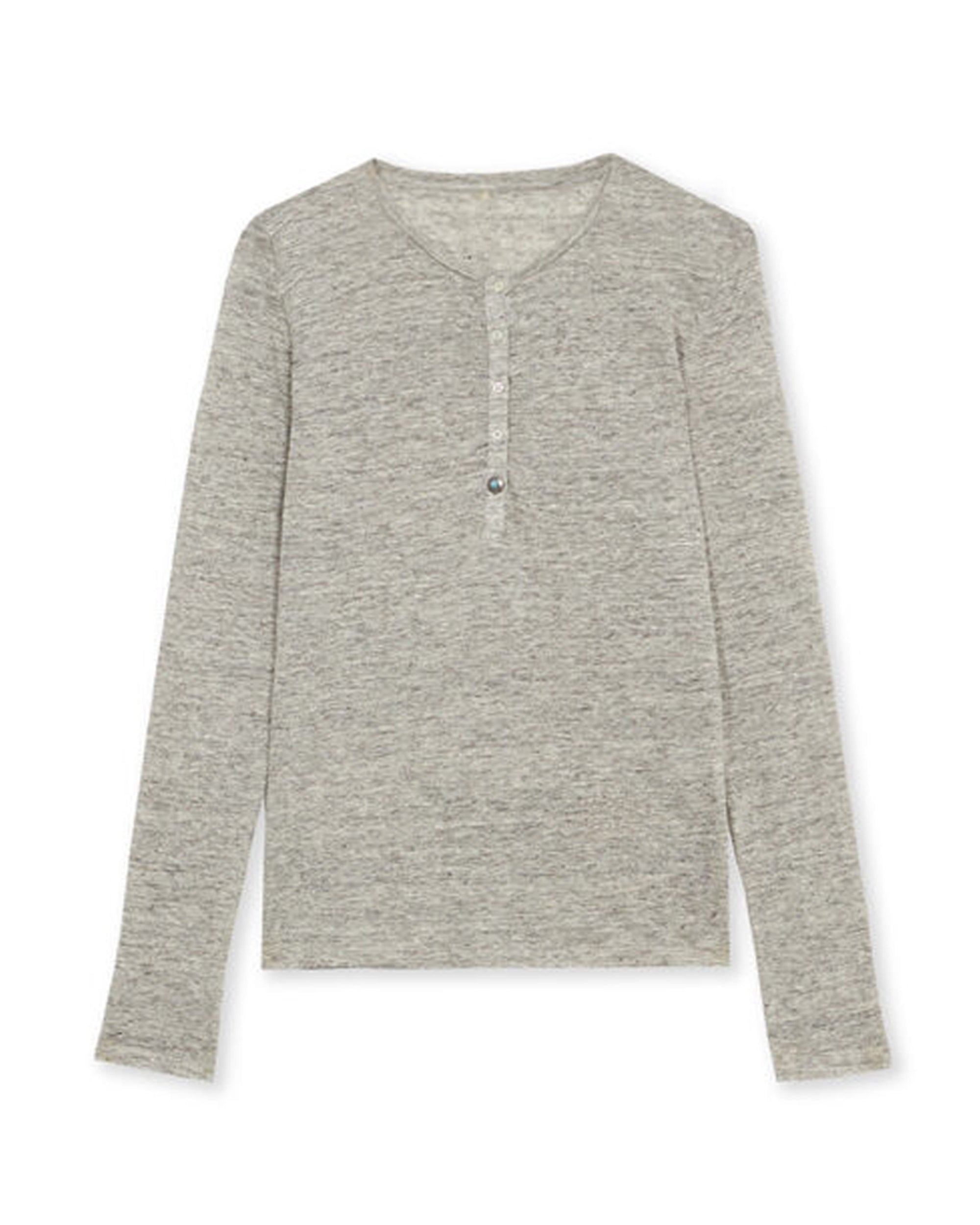 Coralie T-Shirt Serafino in Lino Melange