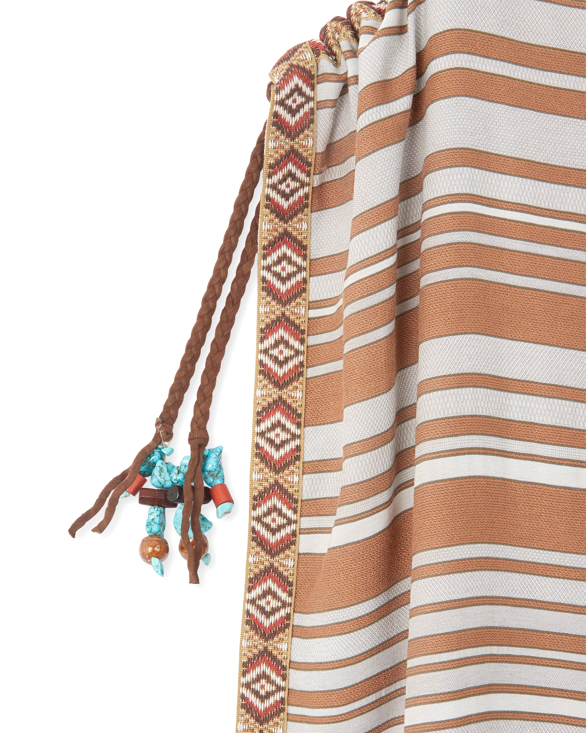 Danush Striped Dress with Turquoises Laces