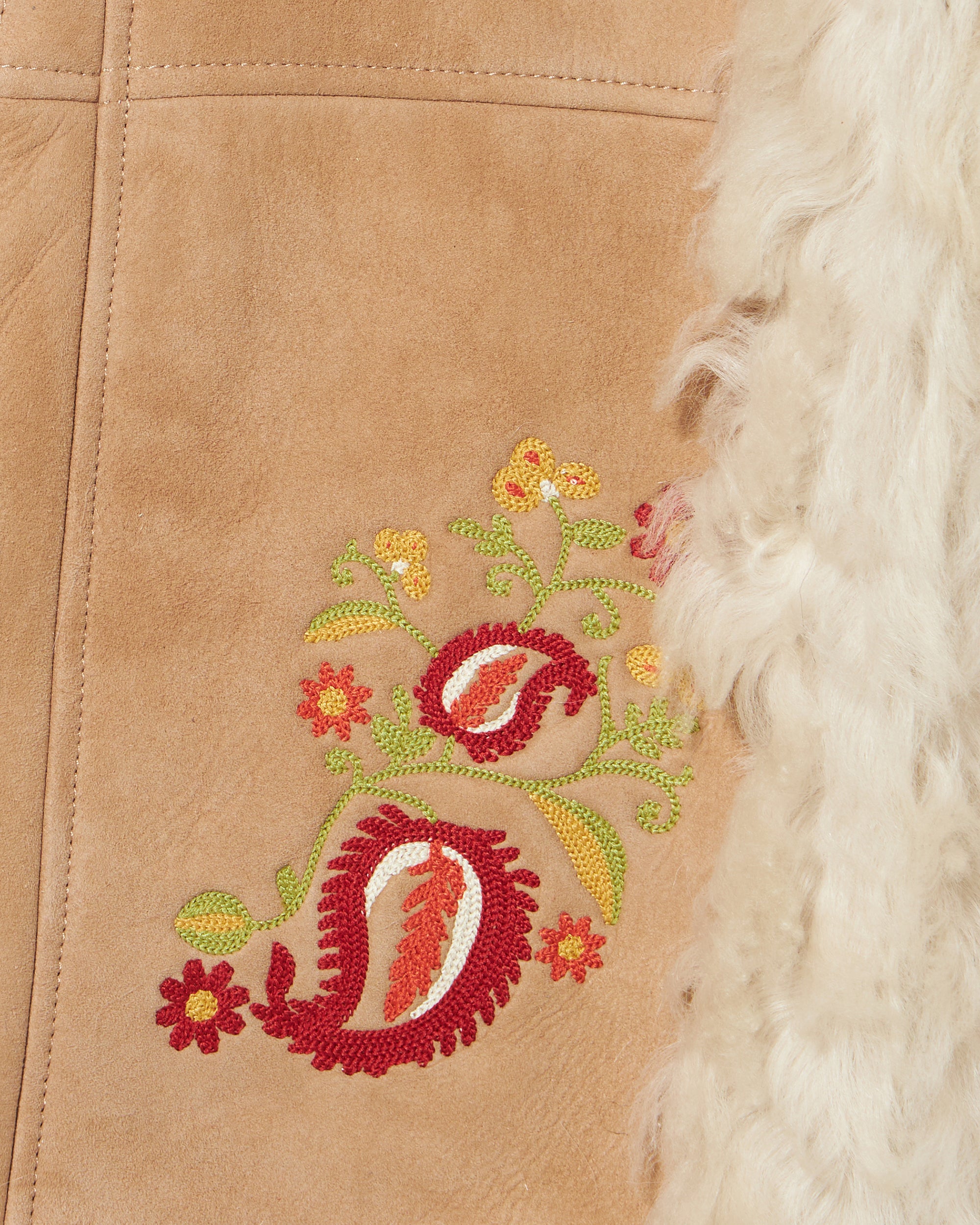 Donna Gilet Ricamato In Shierling