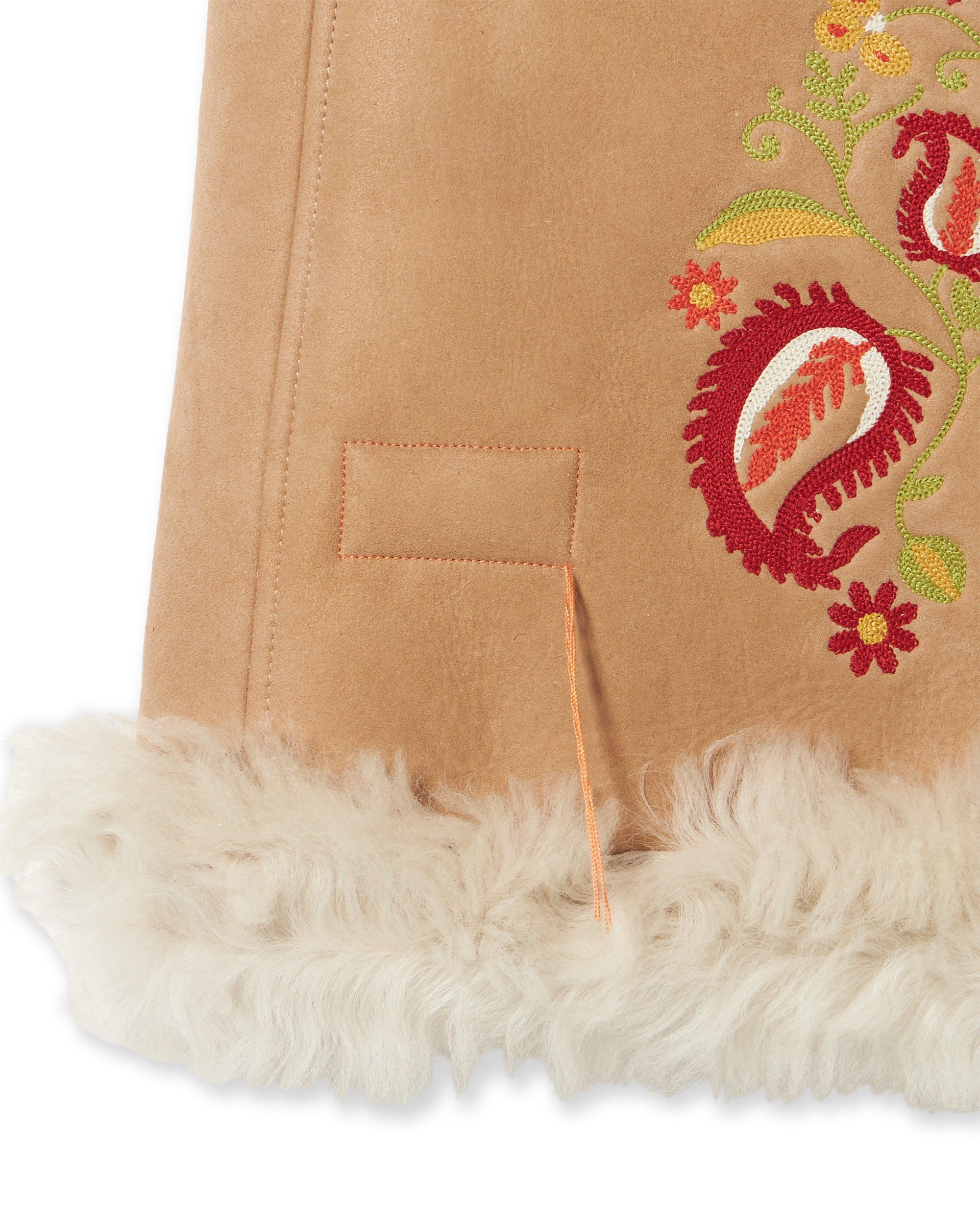 Donna Gilet Ricamato In Shierling