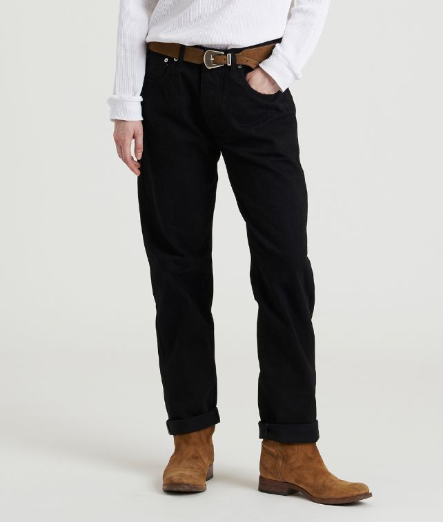 965 John Japan Denim Cimosato 5 Tasche Regular Fit Black