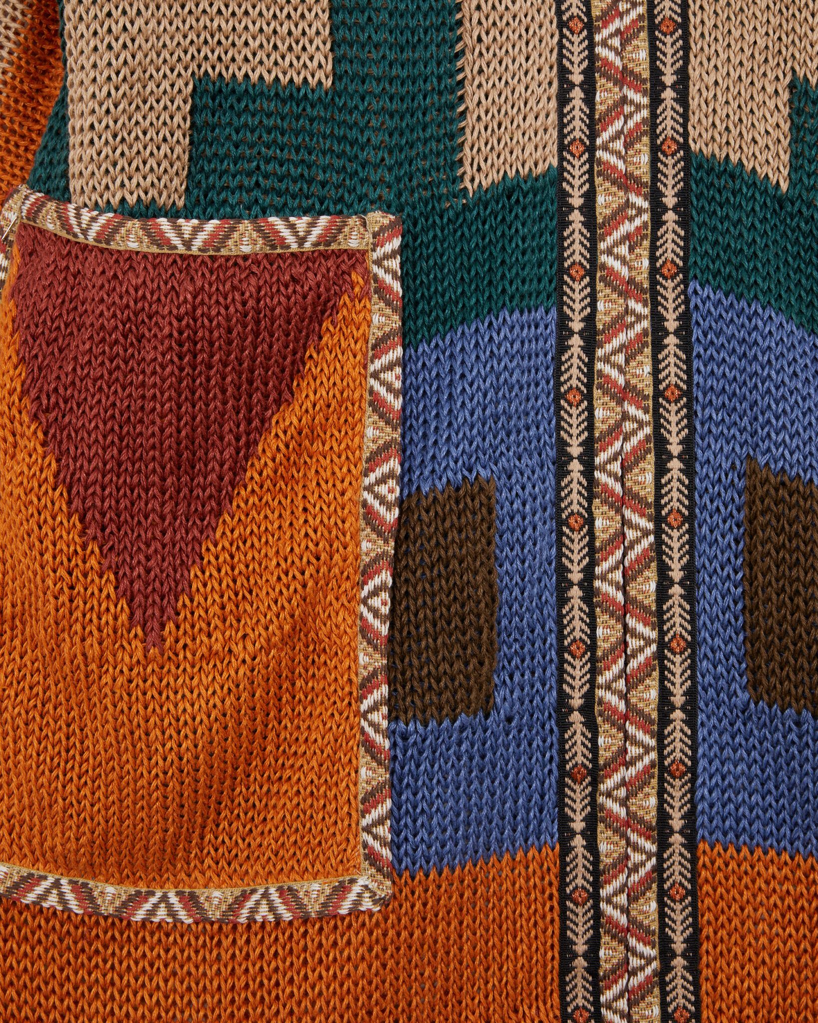 Lara Maxi Cardigan Multicolor In Maglia Di Lino