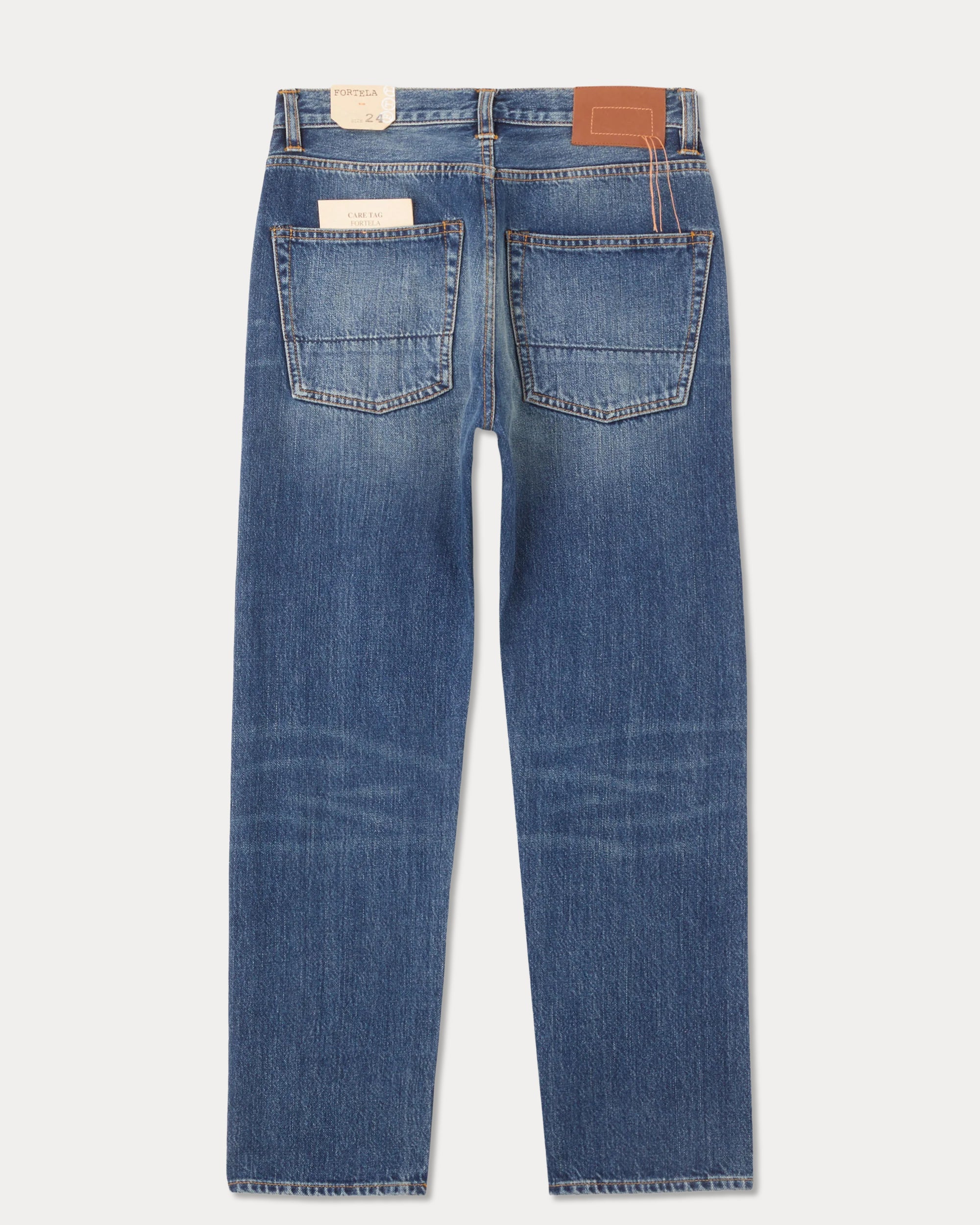 965 John Japan Selvedge Denim 5 Pocket Regular Fit Bleach Wash
