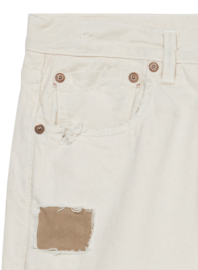 965 John Japan Denim Cimosato 5 Tasche Regular Fit Ecru'