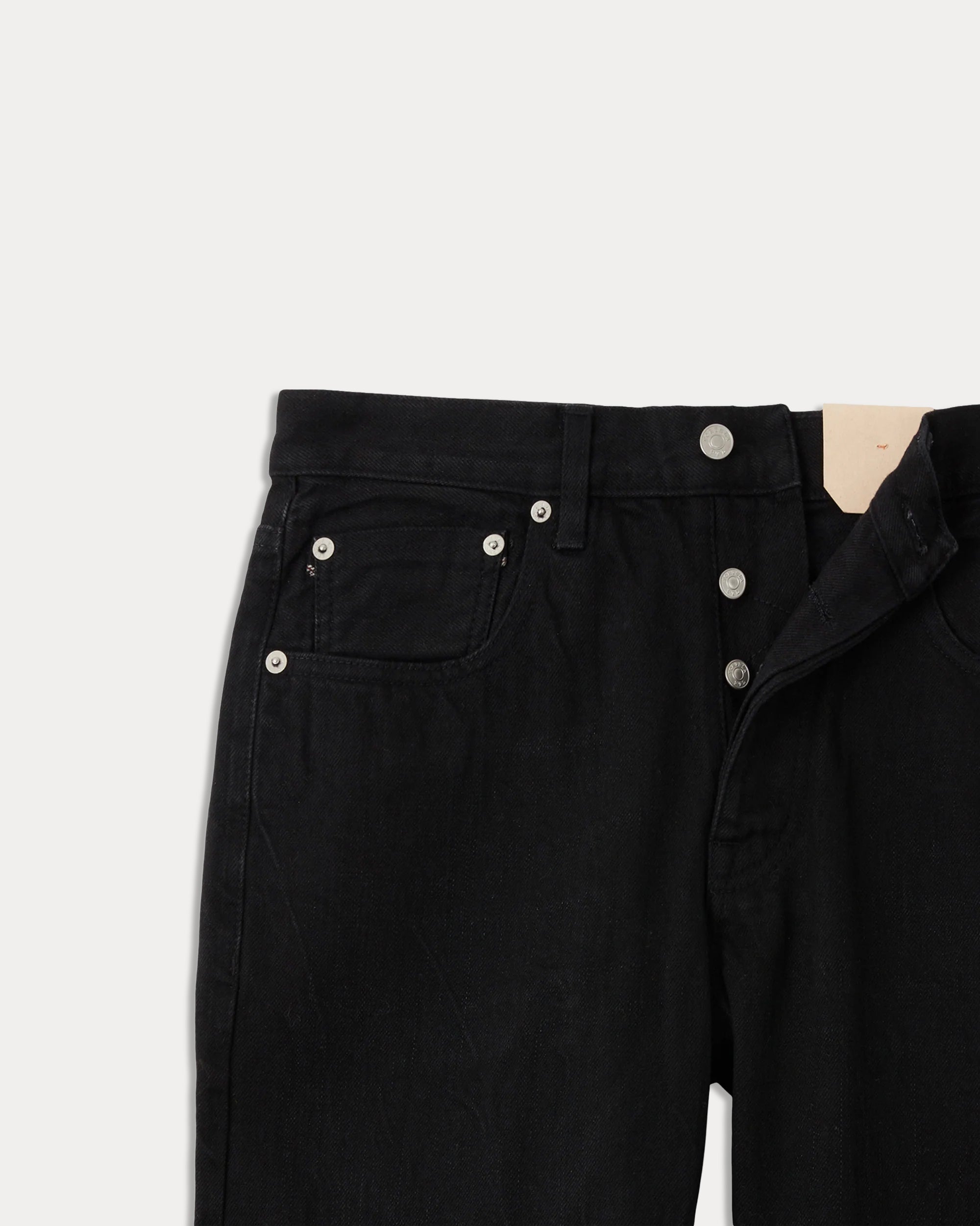 965 John Japan Denim Cimosato 5 Tasche Regular Fit Black