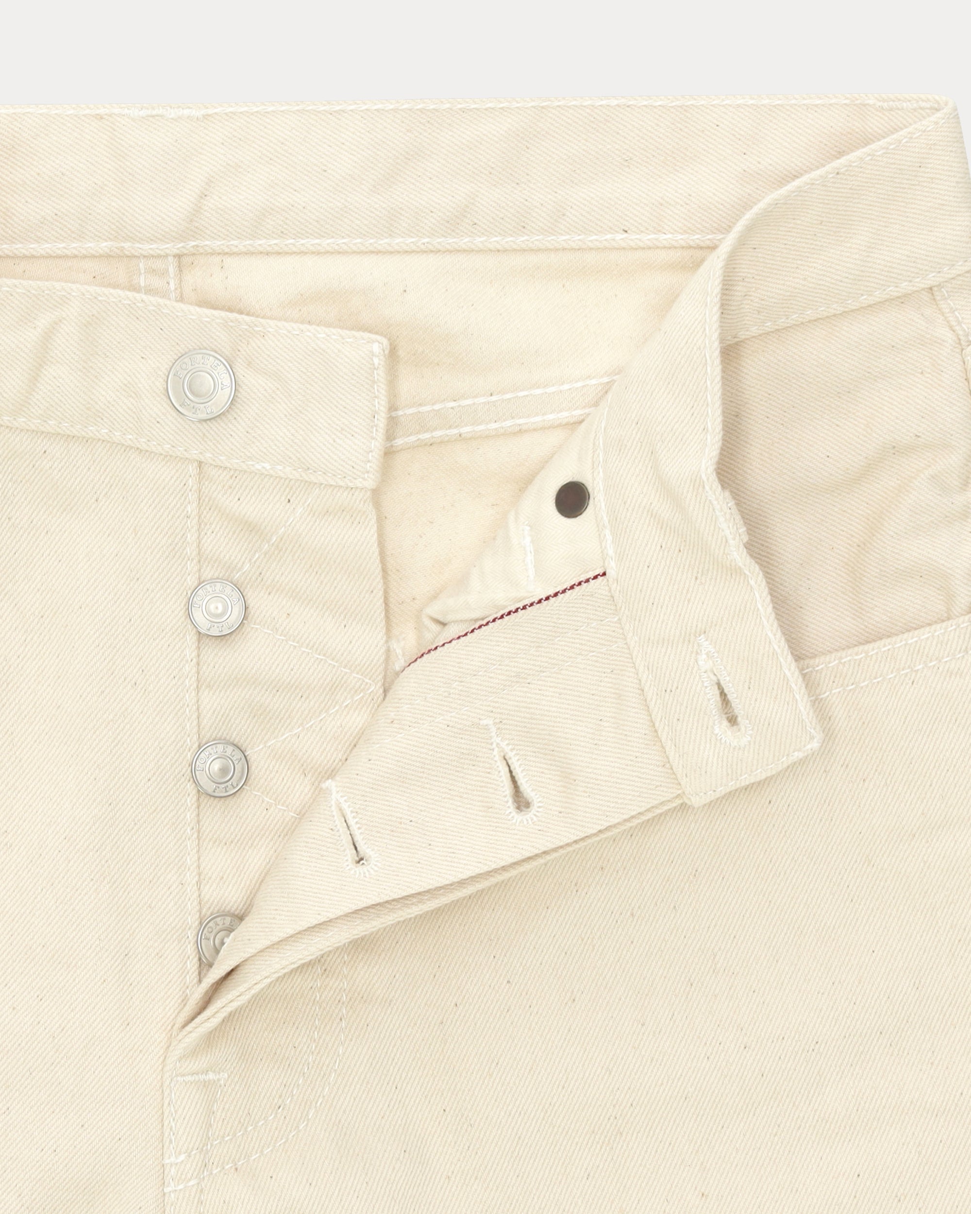 966 John Japan Denim Cimosato 5 Tasche Ecrù