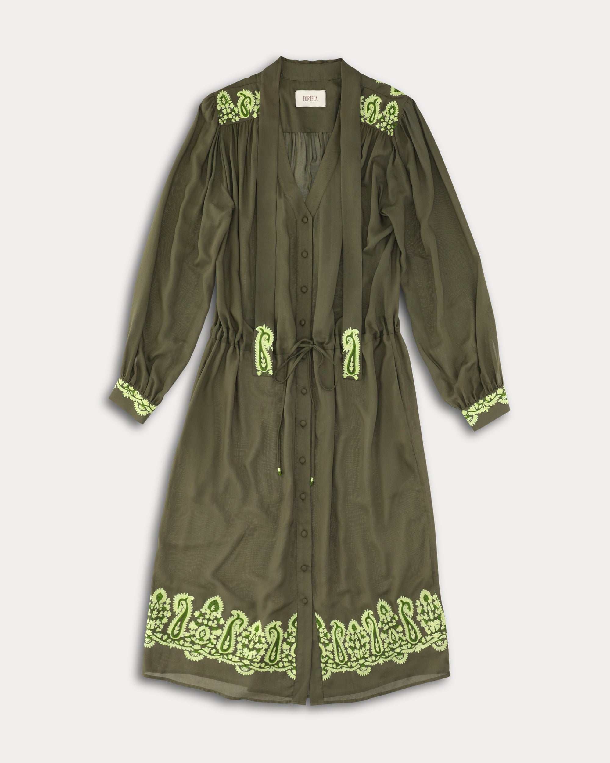 Alana Embroidered Viscose Dress