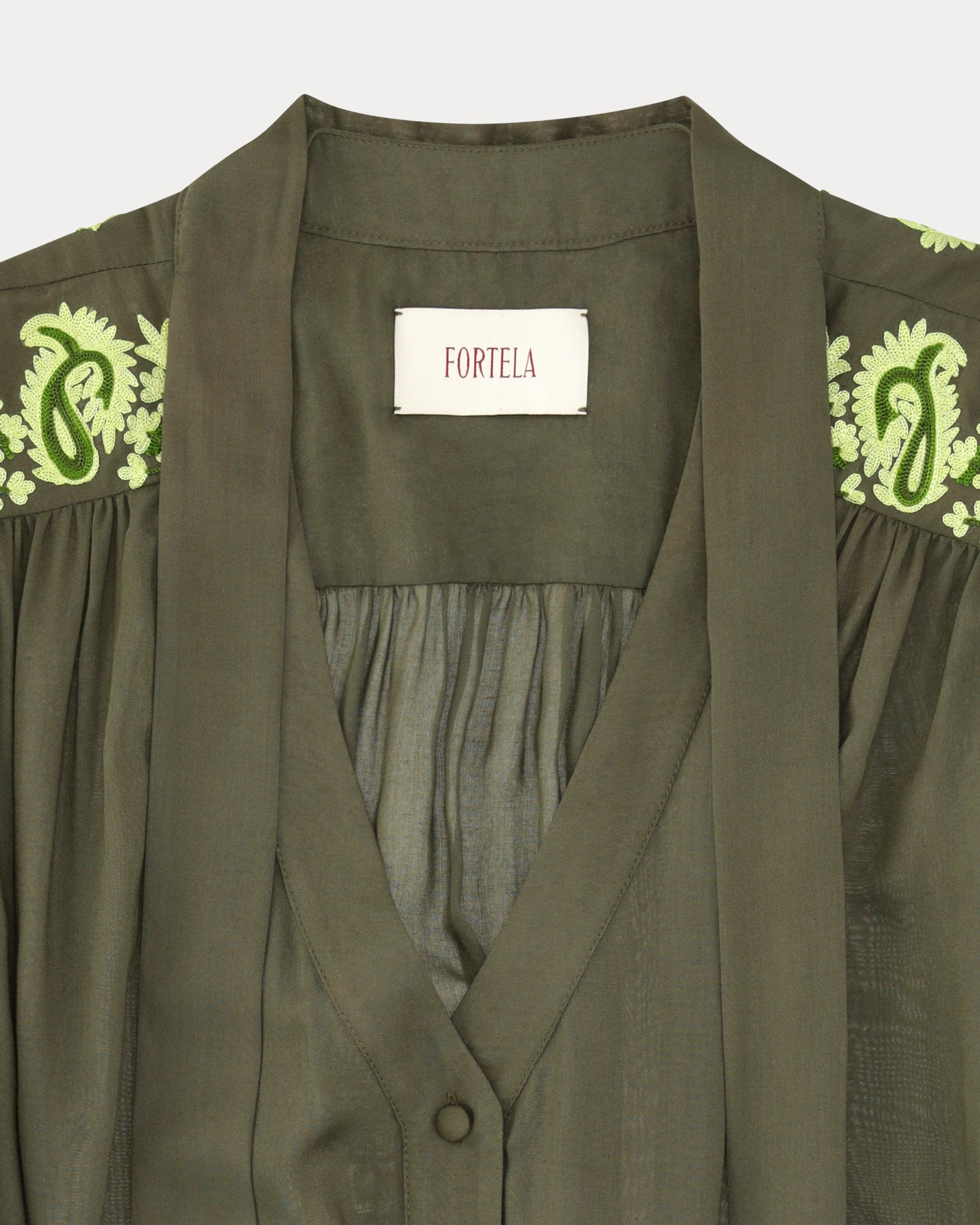 Alana Embroidered Viscose Dress