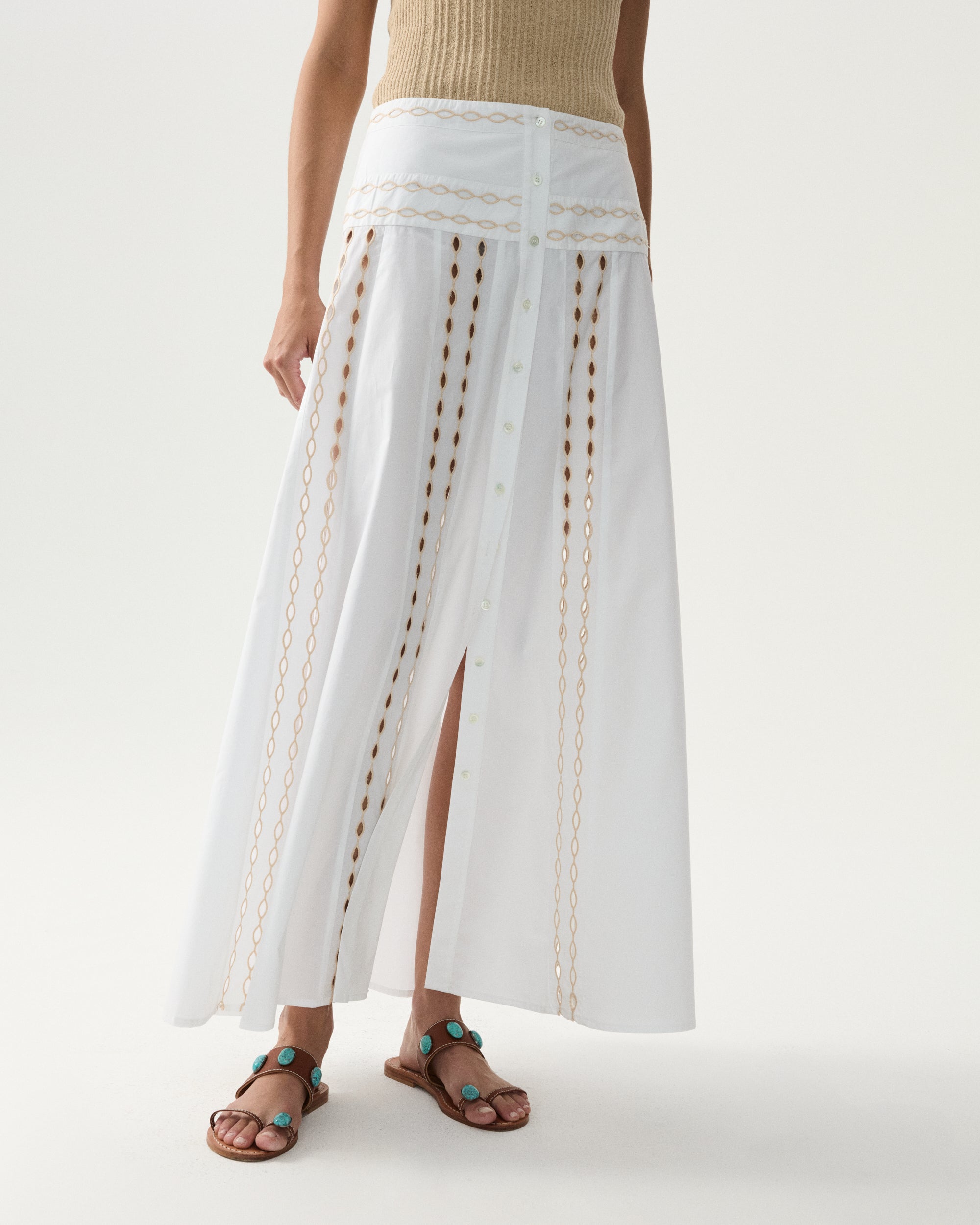 Alexane Gonna Ricamata In Cotone