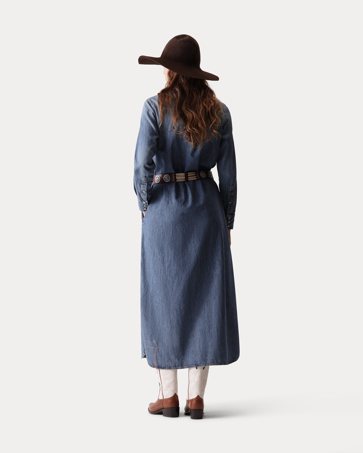 Alissa Abito Chemisier In Japan Denim Stone Wash