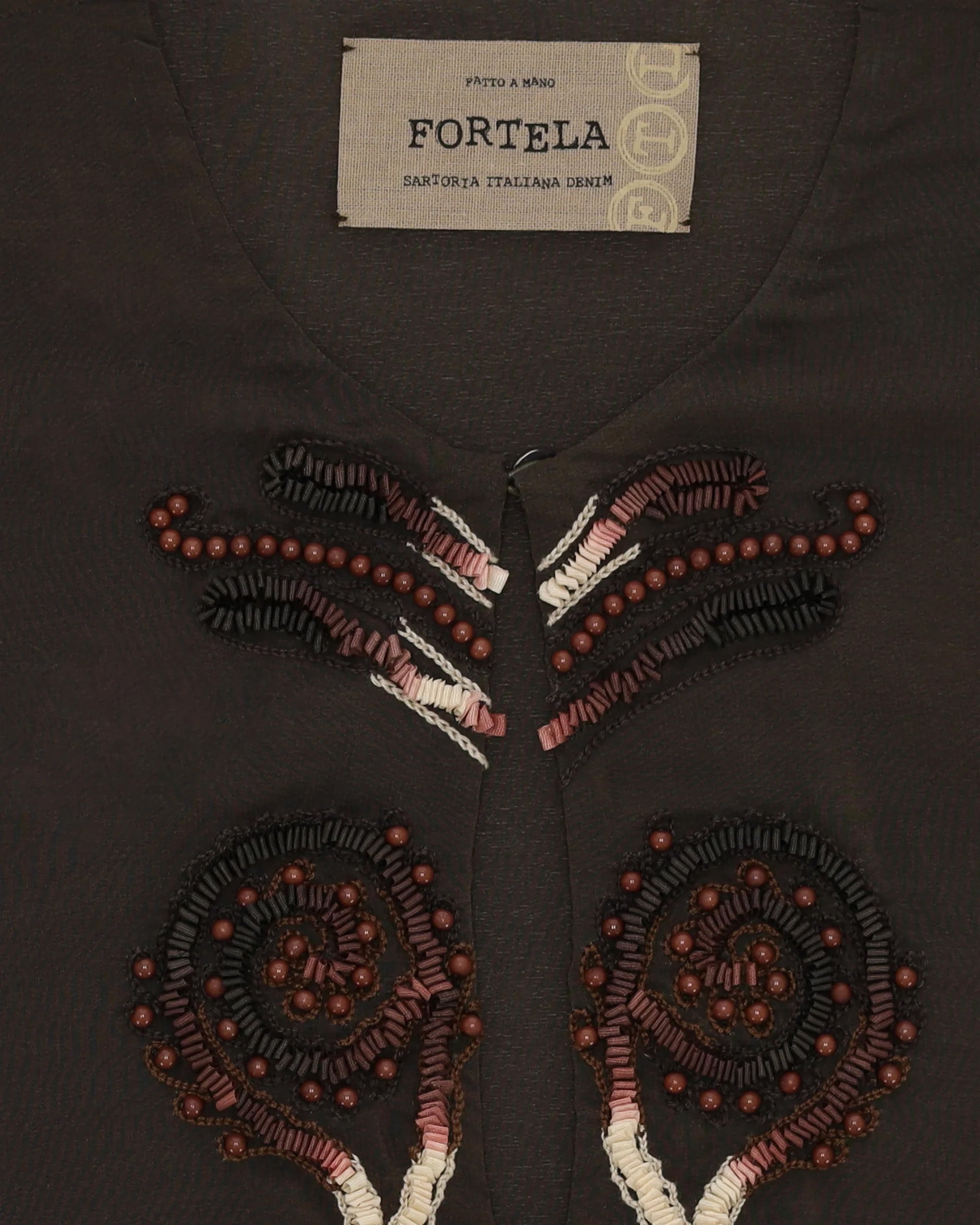 Allegras Embroidered Silk Crepe Blouse