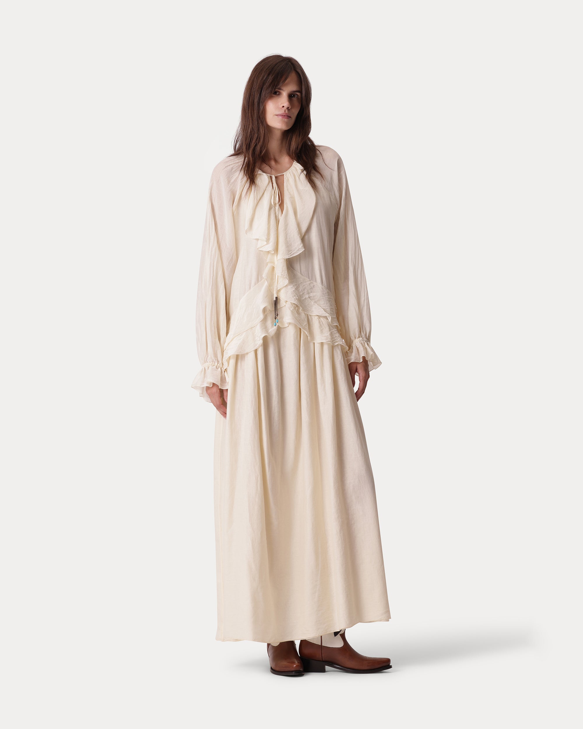 Ange Cotton and Silk Caftan