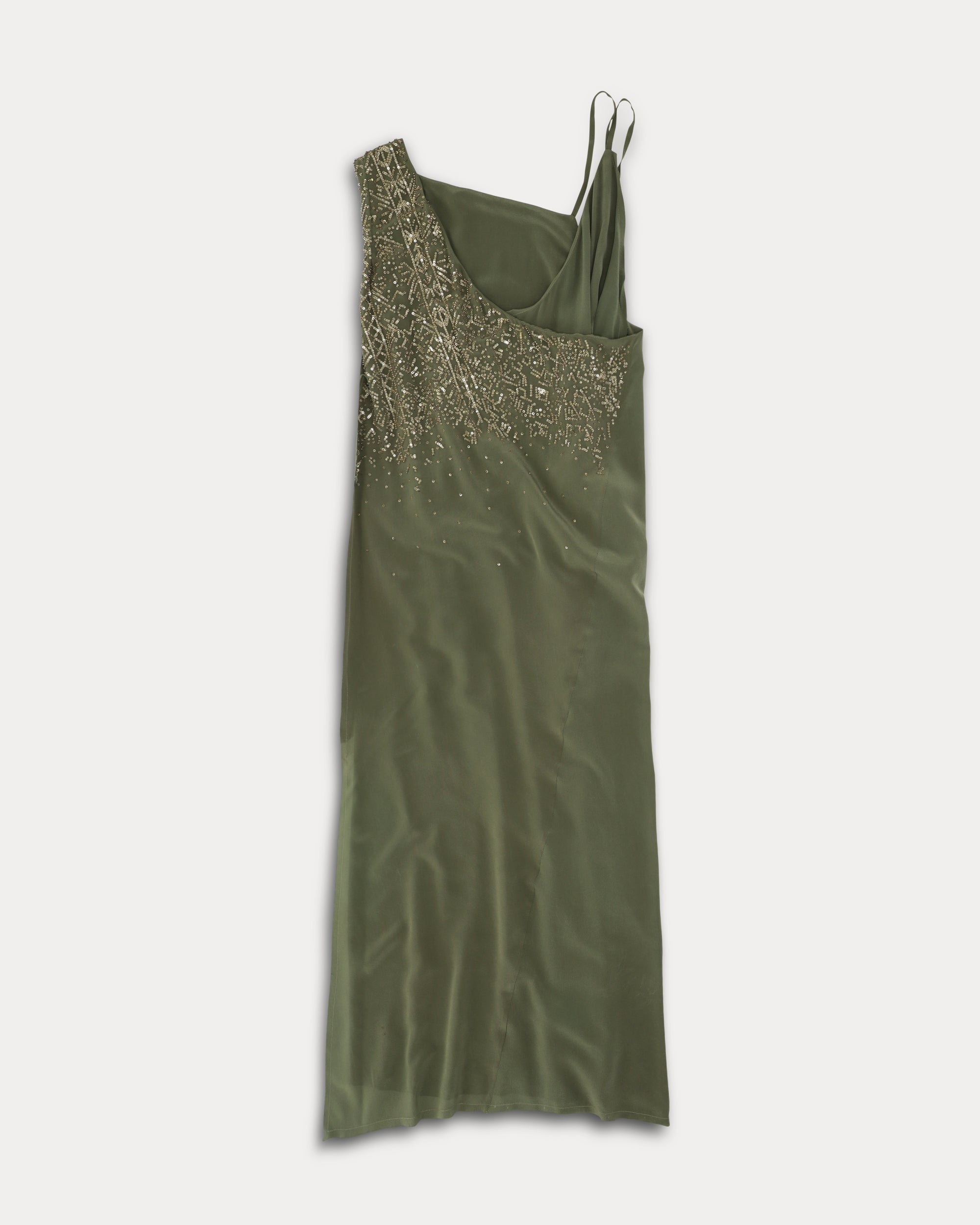 Azura Embroidered Silk Crepe Dress