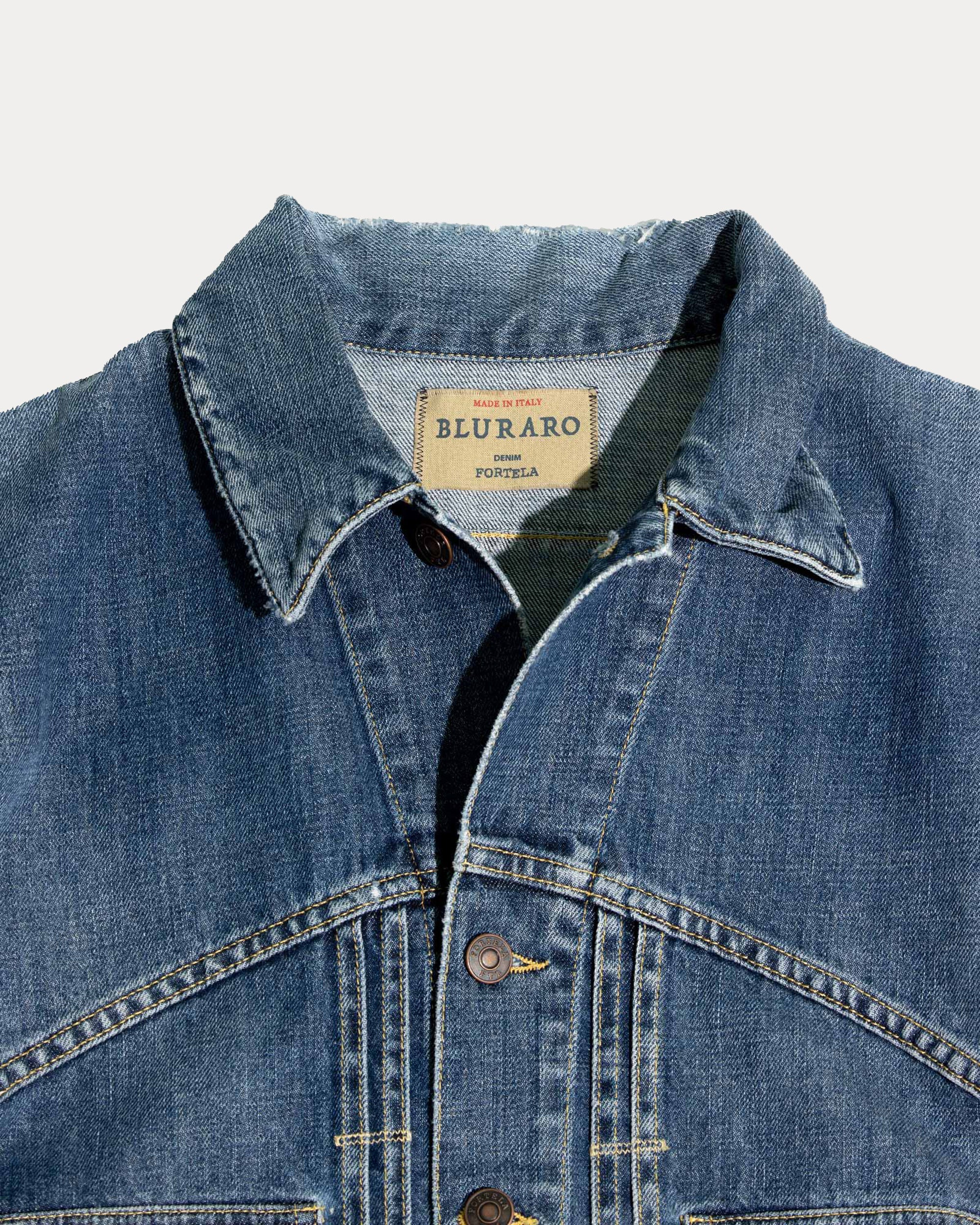Bananastitchj Denim Jacket Stone Wash