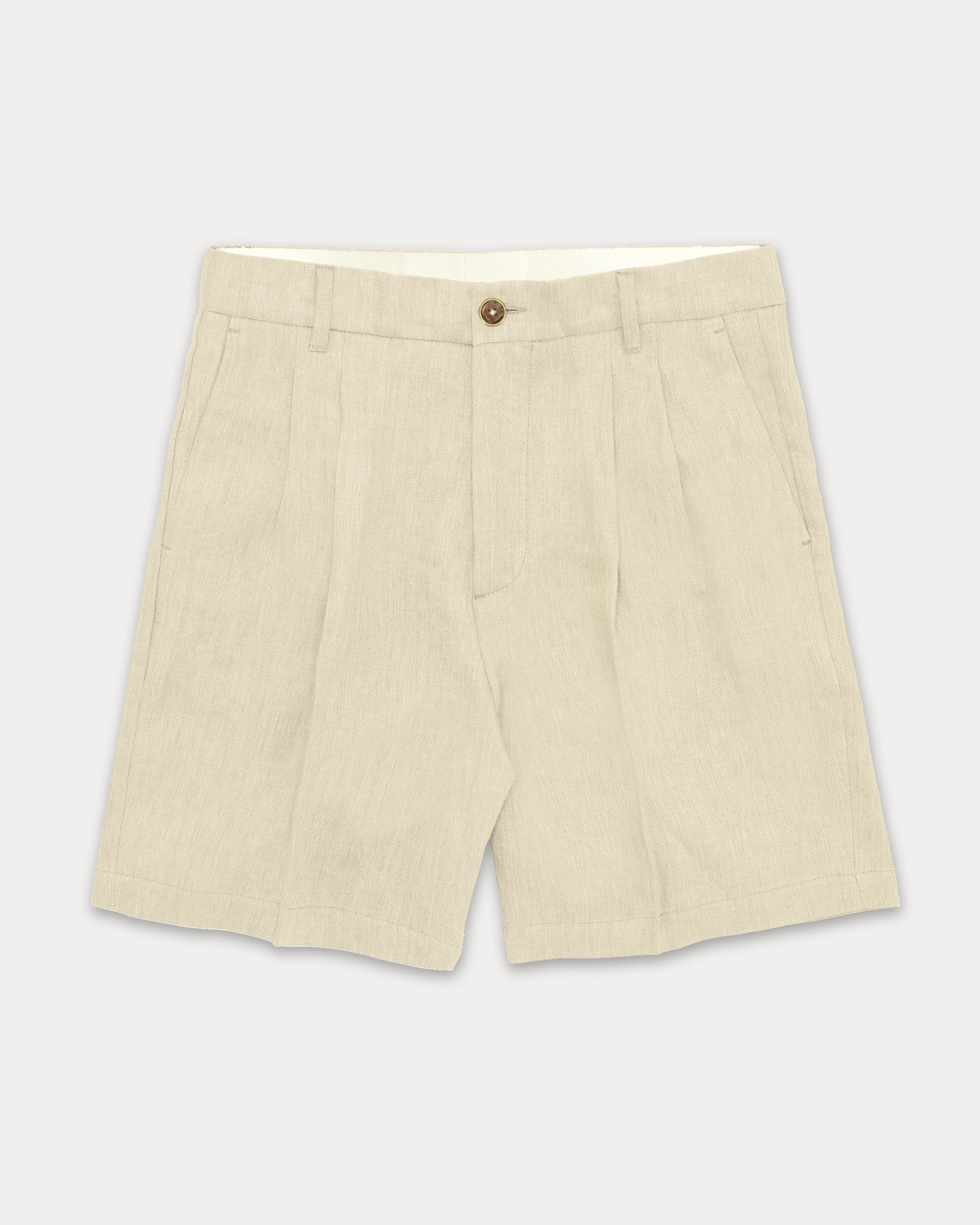 Beachshort Linen Shorts With Pleats