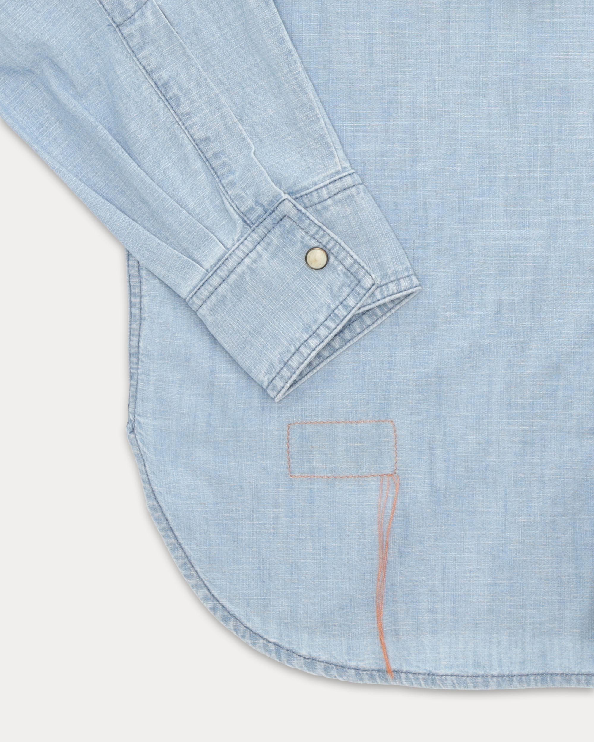 Berthe Camicia In Chambray Bleach Wash