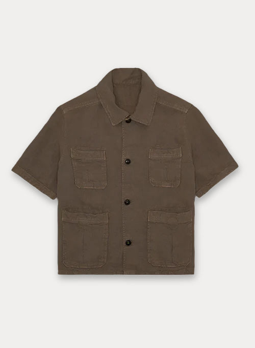 Bohem Short Sleeve Linen Safari Shirt