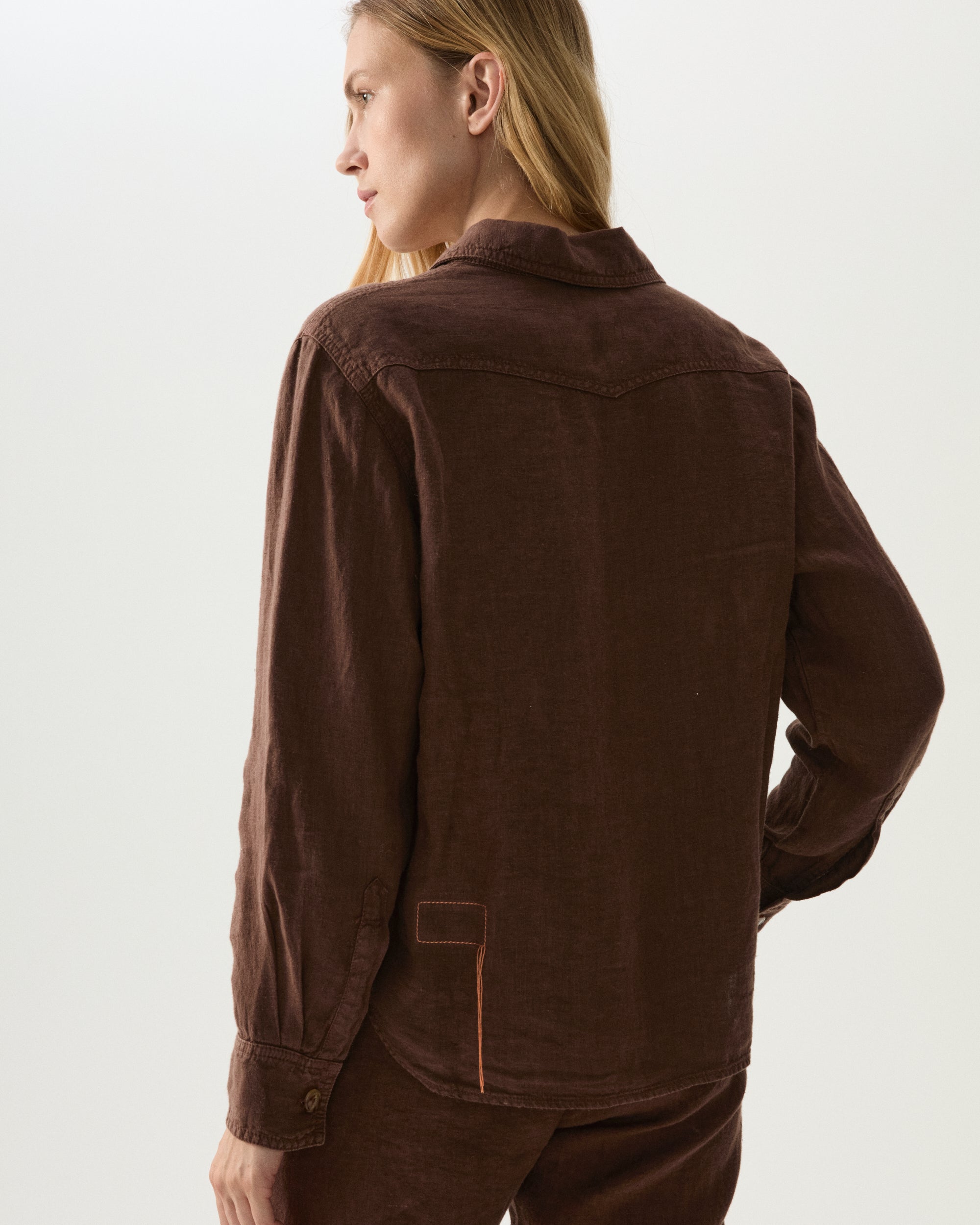 Bonnie Camicia Militare In Lino