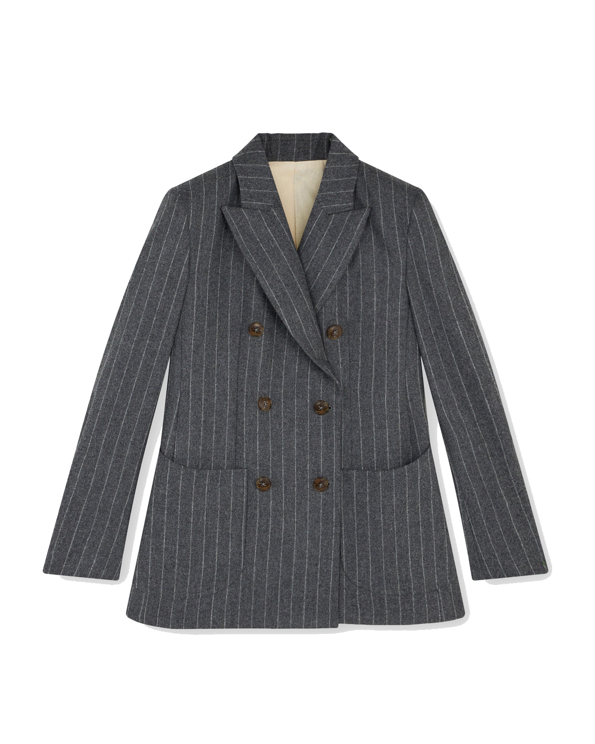 Brandy Giacca Classica Doppiopetto Gessato