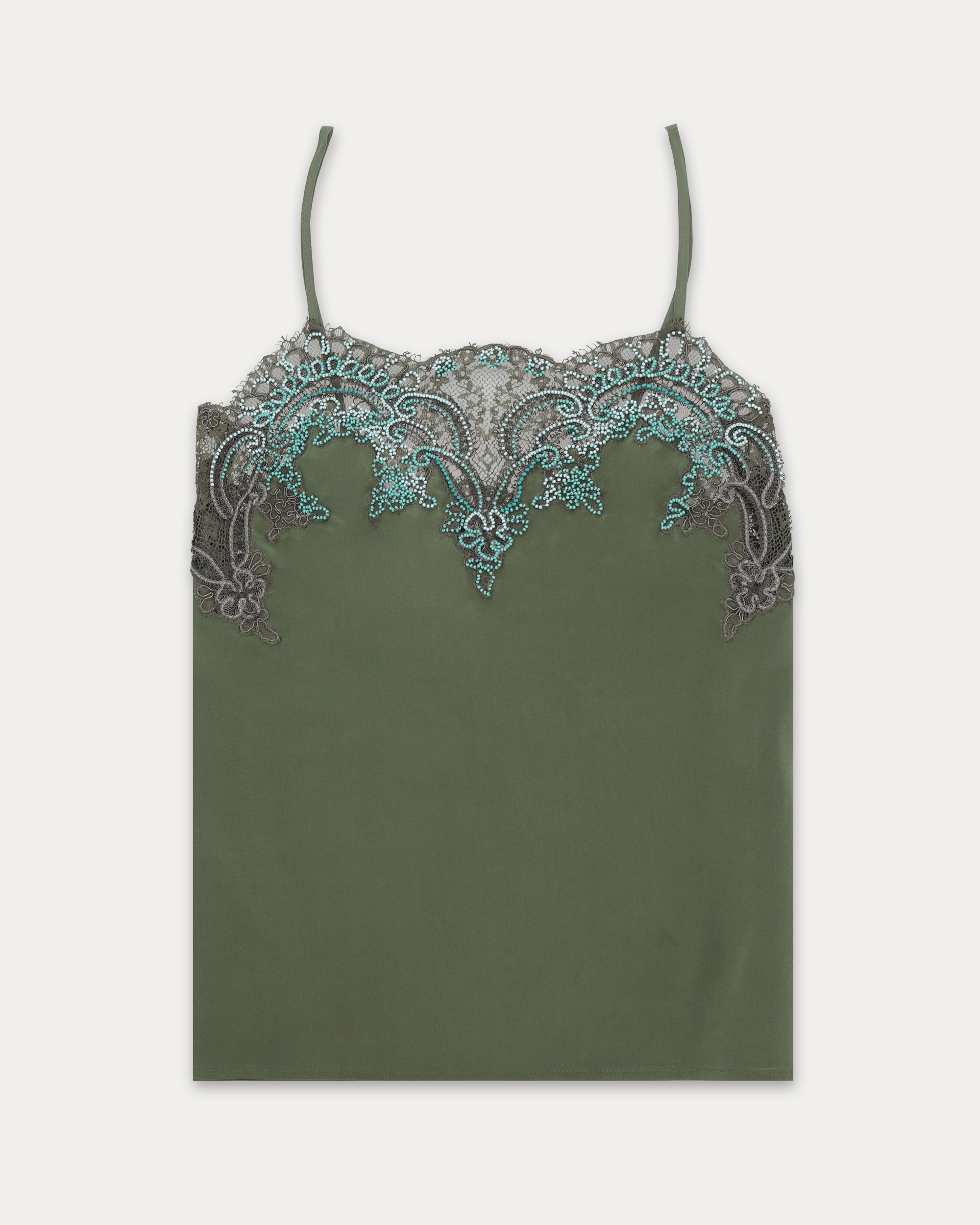 Brianne Top Ricamato In Seta