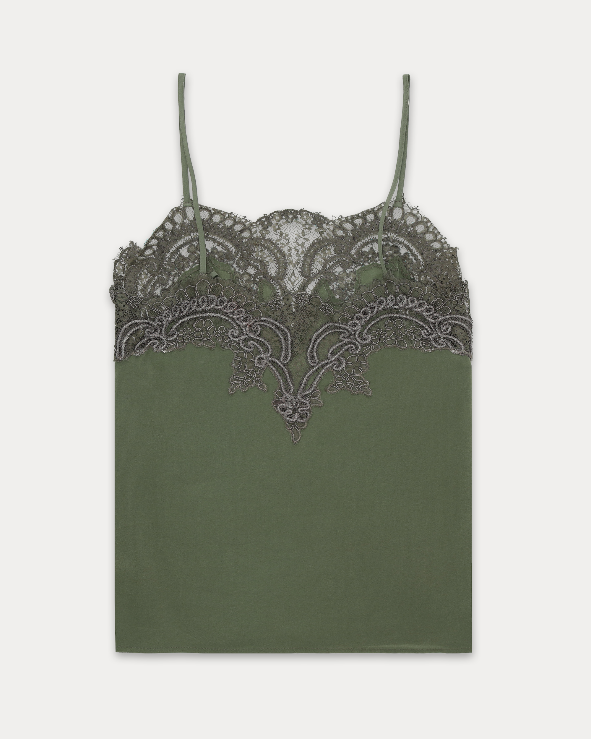 Brianne Top Ricamato In Seta