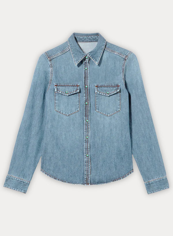 Brigitte Slim Fit Denim Shirt Bleach Wash