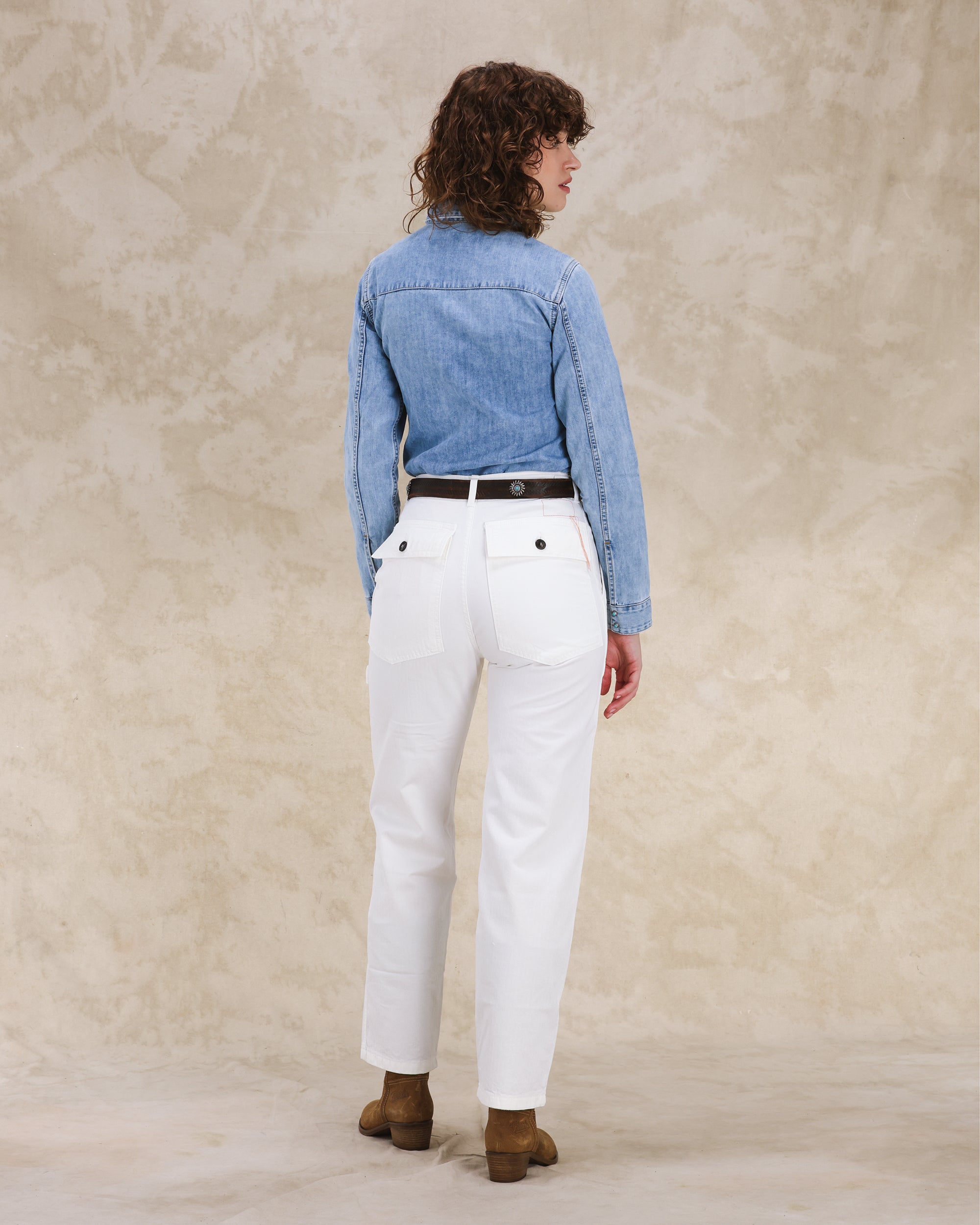 Brigitte Denim Shirt Slim Fit Bleach Wash