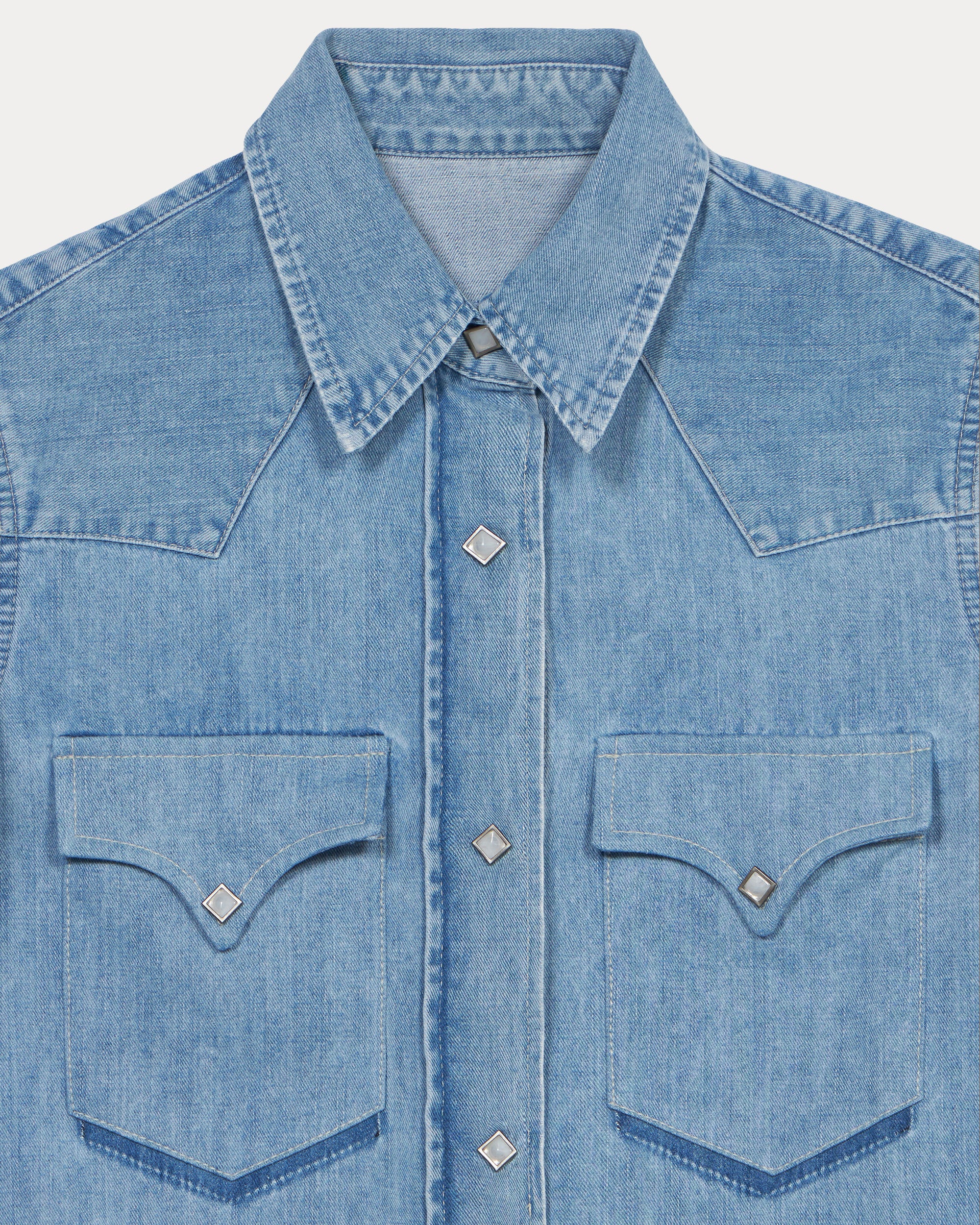 Caracas Camicia in Denim Bleach Wash