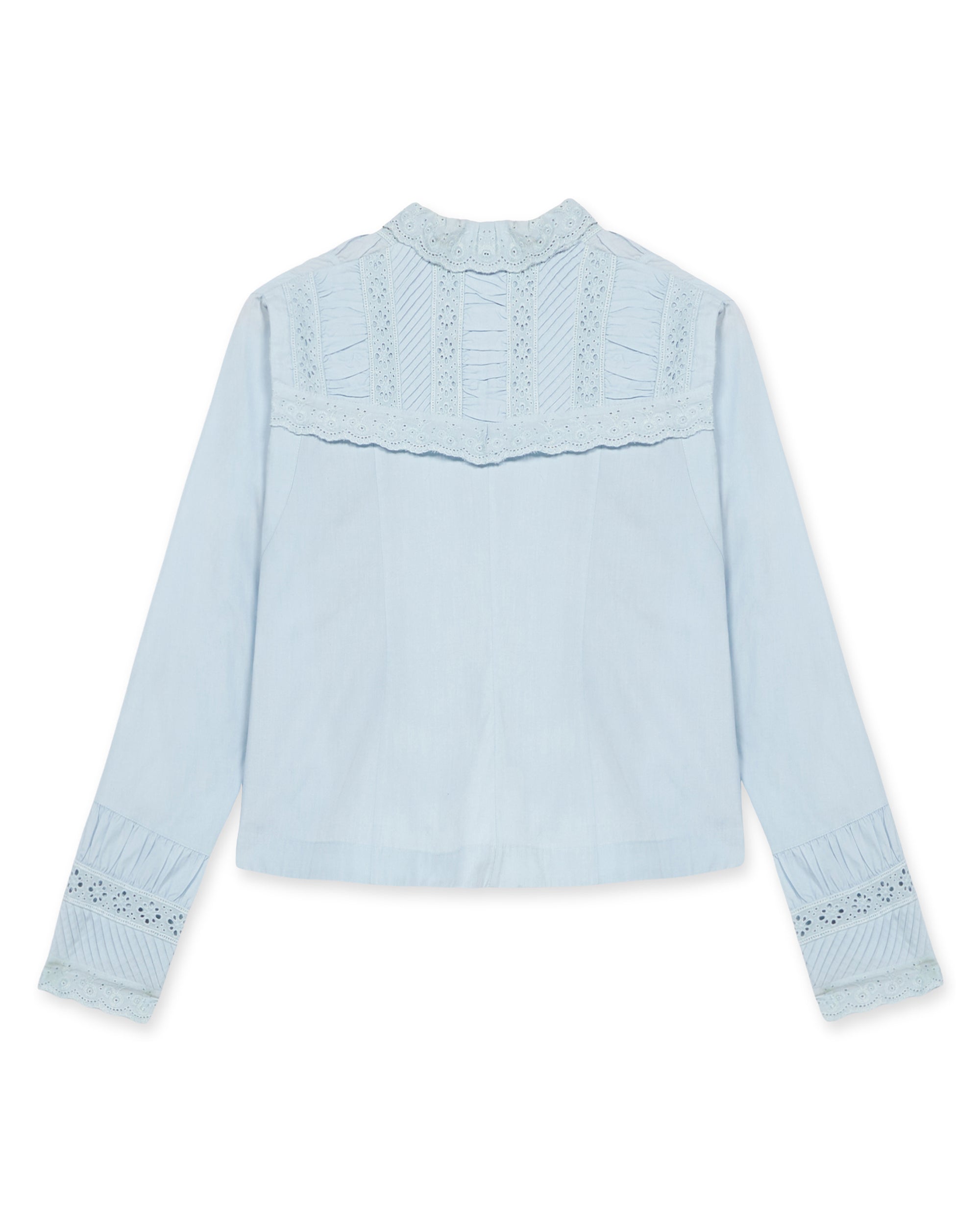 Christy Camicia con Intarsi in Pizzo e Turchesi