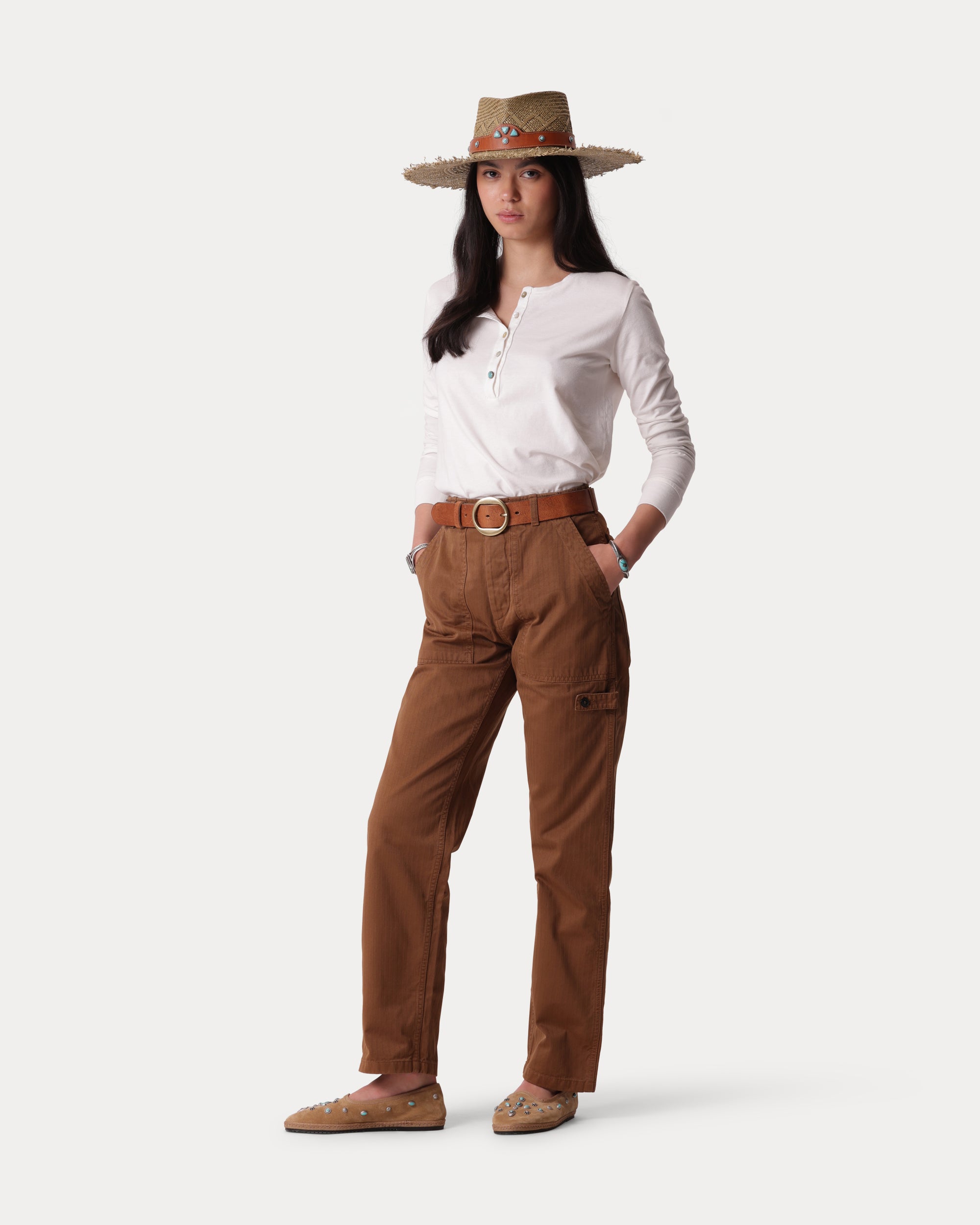 Coralie Long Sleeve Henley T-Shirt