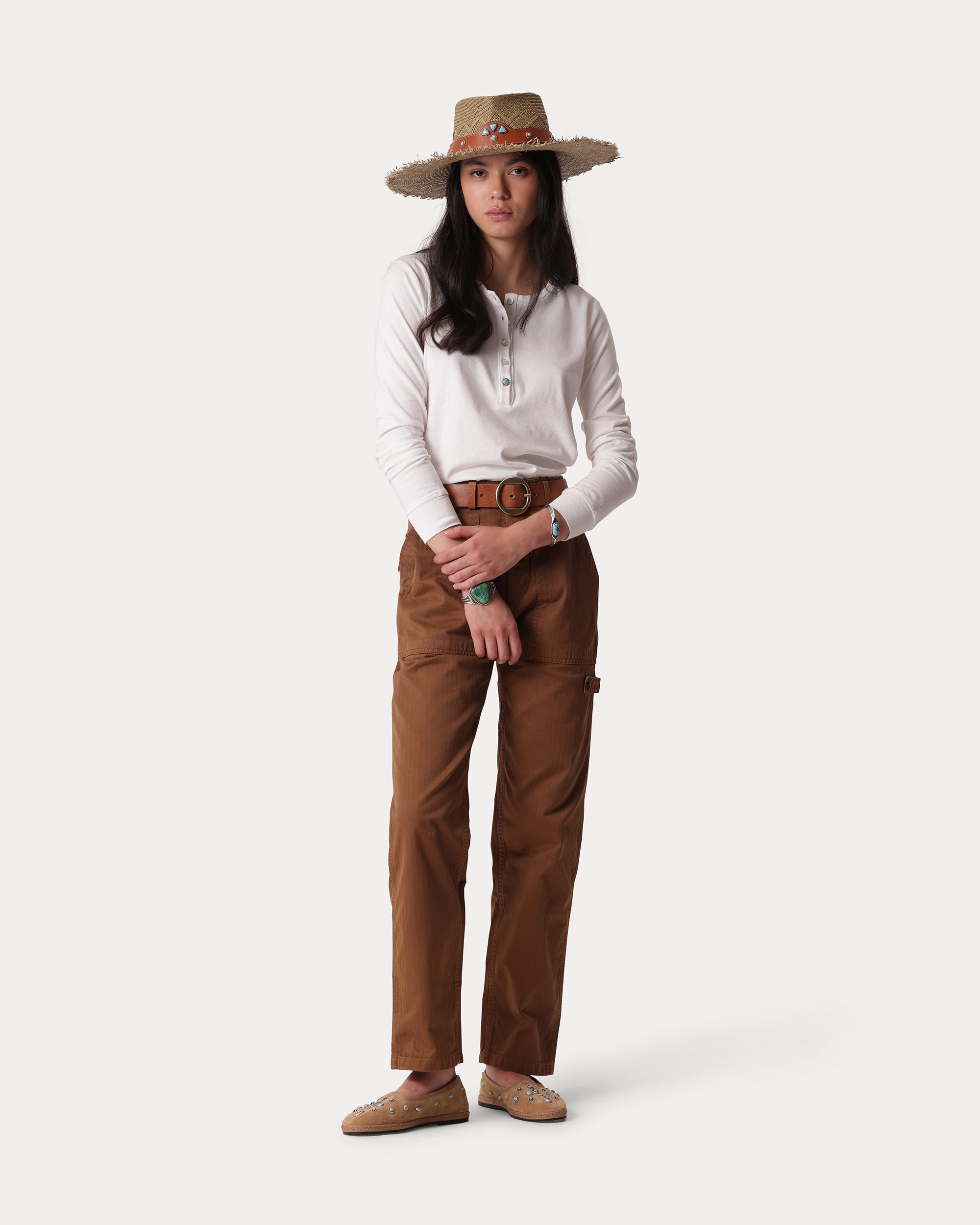 Coralie Long Sleeve Henley T-Shirt