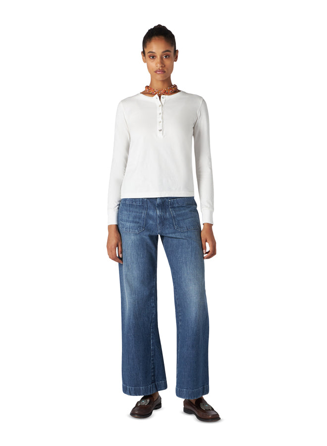 Coralie T-Shirt Serafino Manica Lunga