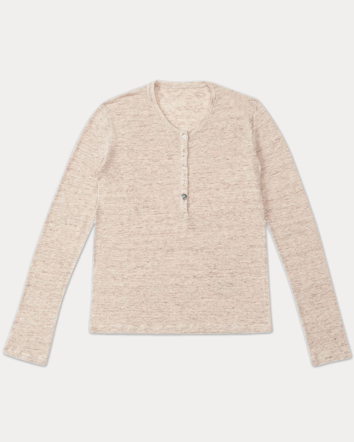 Coralie T-Shirt Serafino in Lino Melange