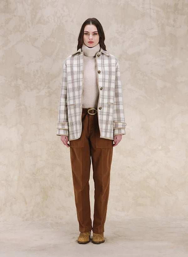 Danielle Giacca In Lana A Quadri