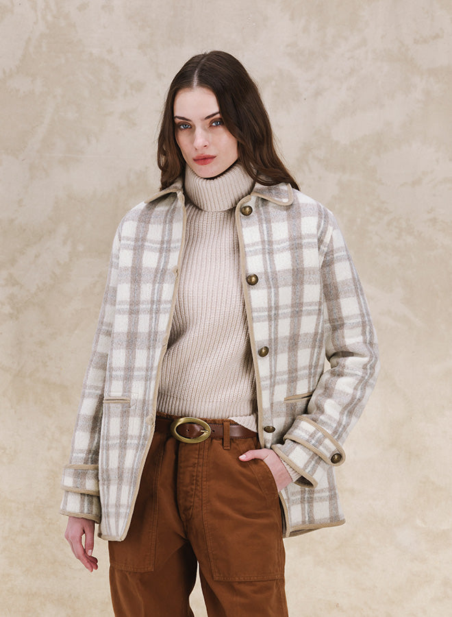 Danielle Giacca In Lana A Quadri