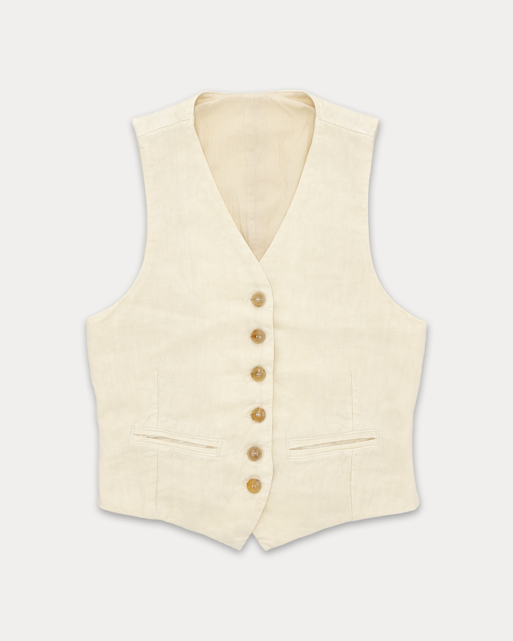 Demi Linen Tailored Vest