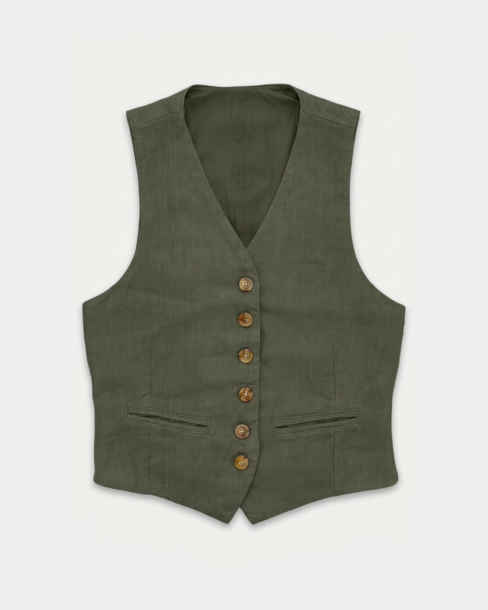 Demi Linen Tailored Vest