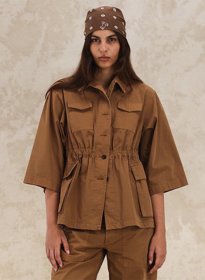 Flegia Giacca Sahariana In Cotone