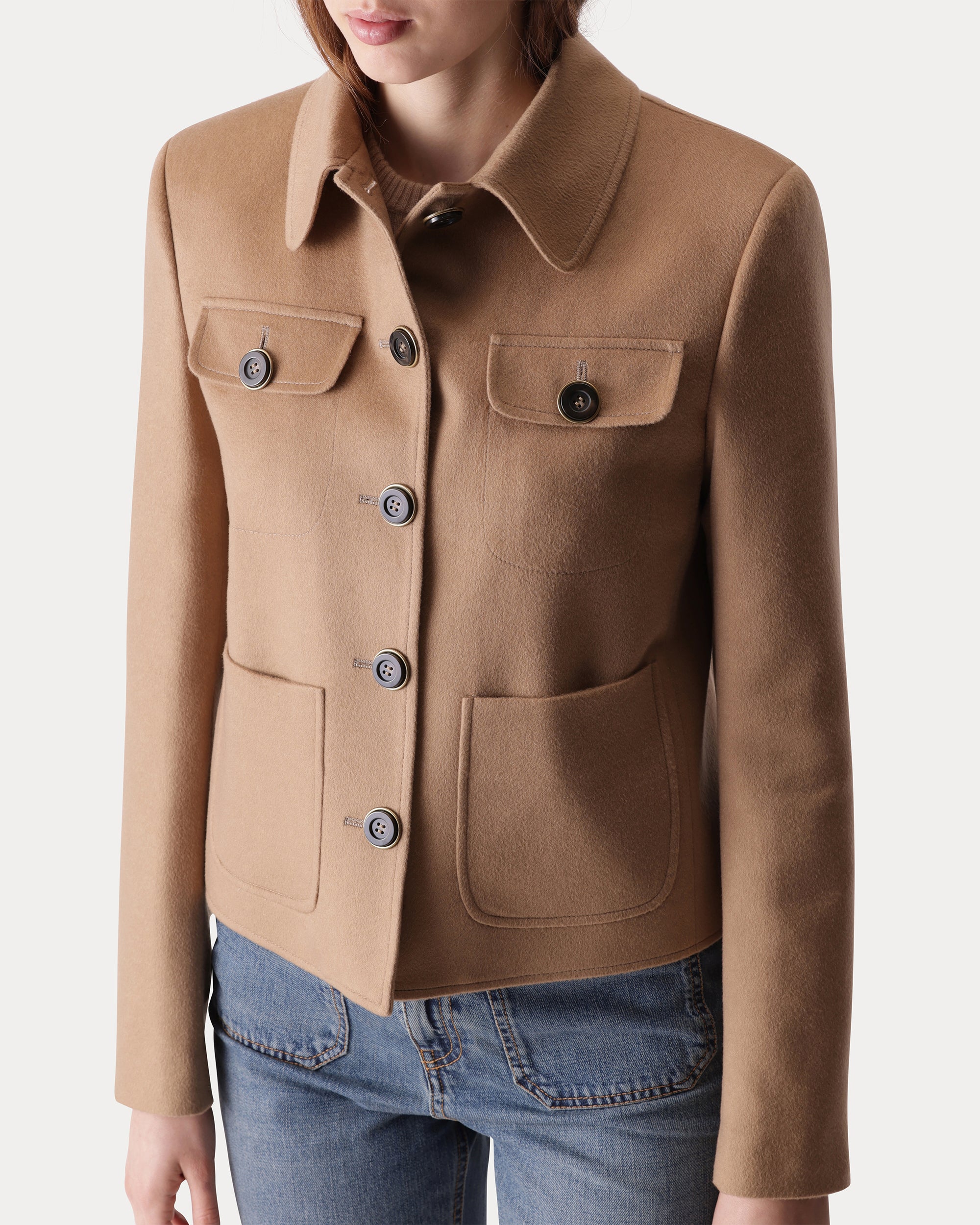 Fortune Giacca Crop in Cashmere