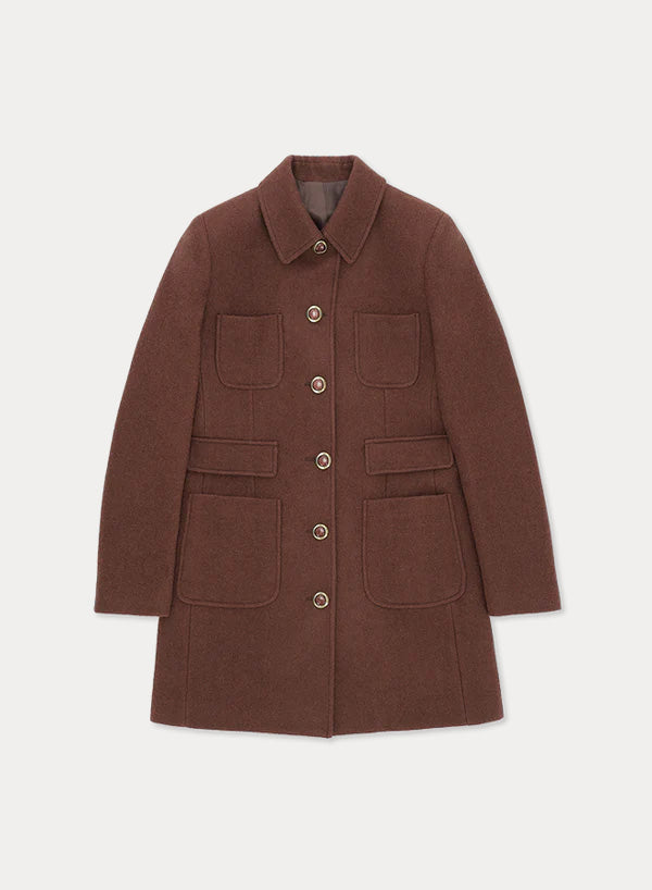 France Cappotto Attillato In Lana