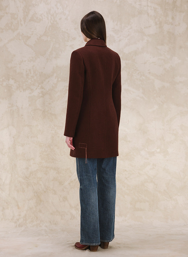 France Cappotto Attillato In Lana