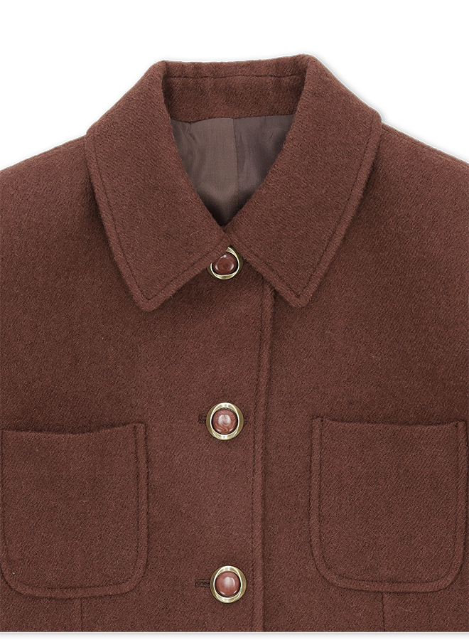 France Cappotto Attillato In Lana