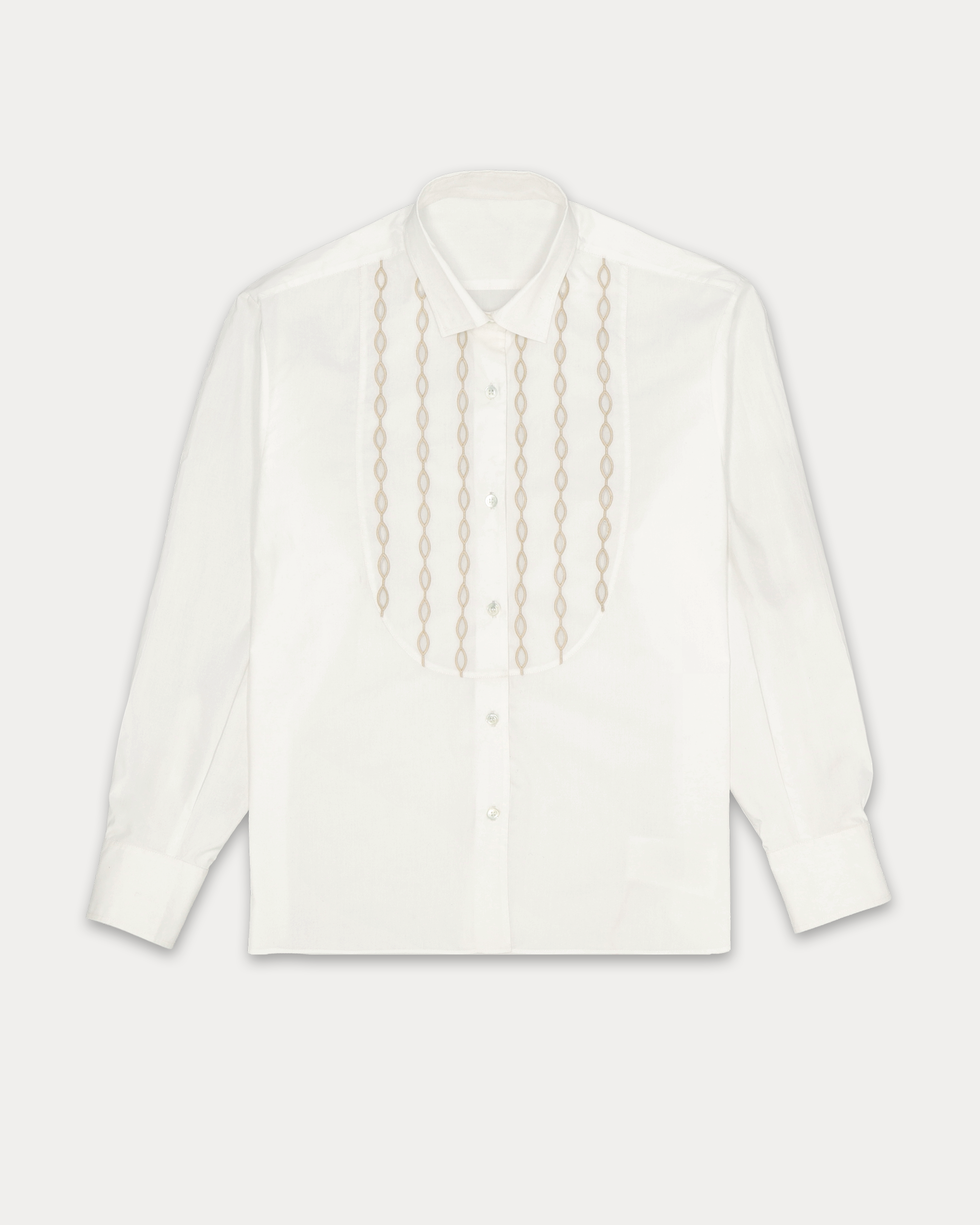 Frederique Camicia In Popeline Con Trafilature